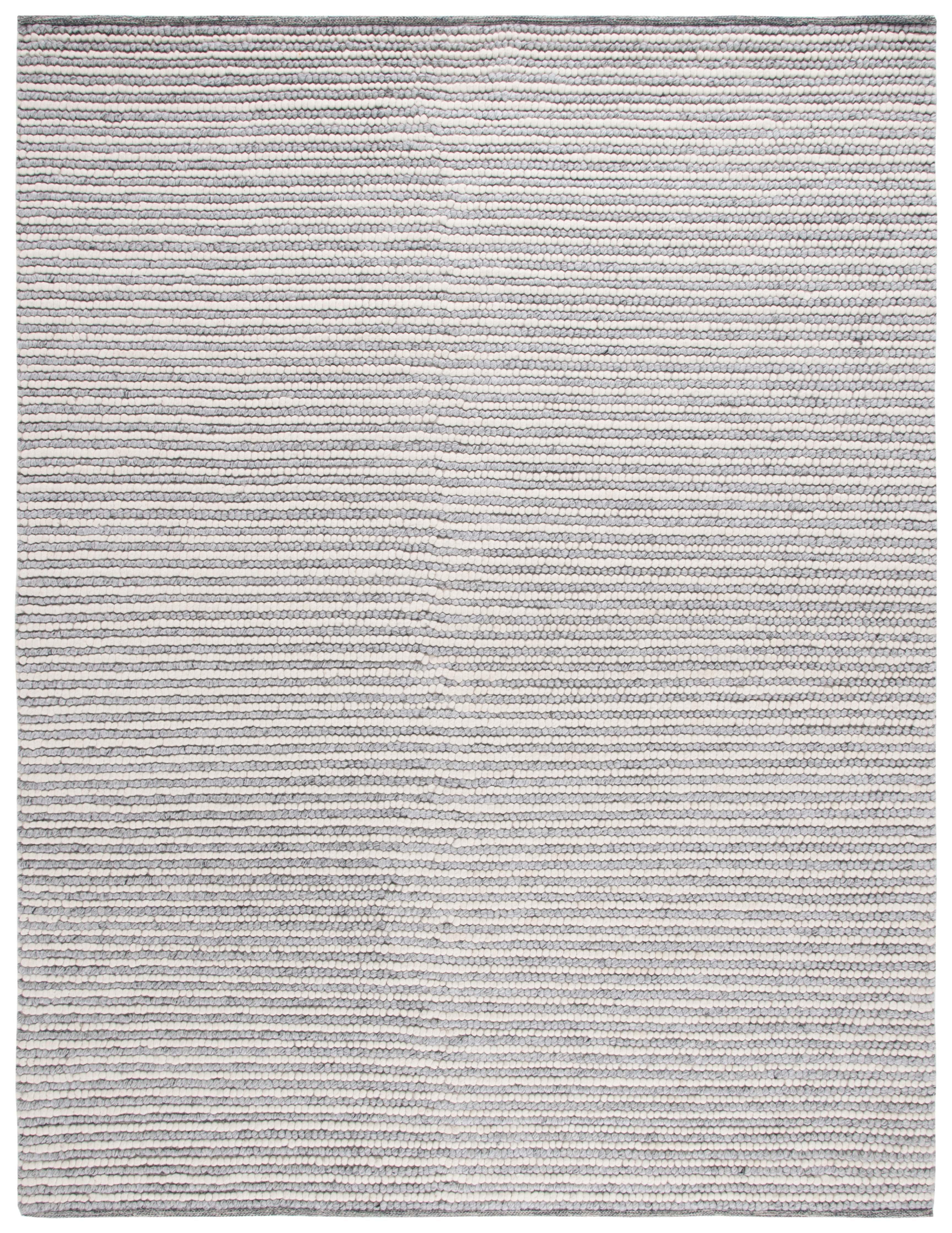 SAFAVIEH Natura Fredrick Striped Area Rug, Ivory/Grey, 8' x 10'