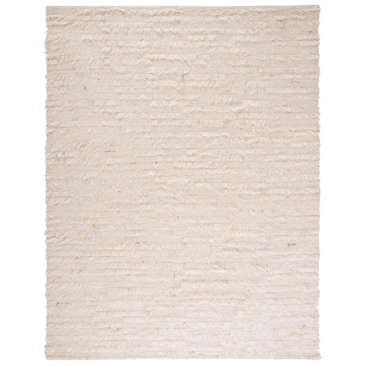 Ivory Coast Hand-Tufted Wool Shag Rug 9' x 12'