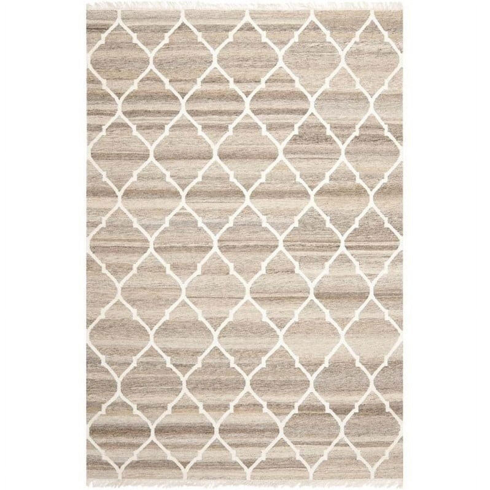 House of Hampton® Towles Natural Hand Woven 60% Wool, 20% Viscose, And 20% Cotton Geometric Rug