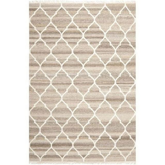 House of Hampton® Towles Natural Hand Woven 60% Wool, 20% Viscose, And 20% Cotton Geometric Rug & Reviews | Wayfair