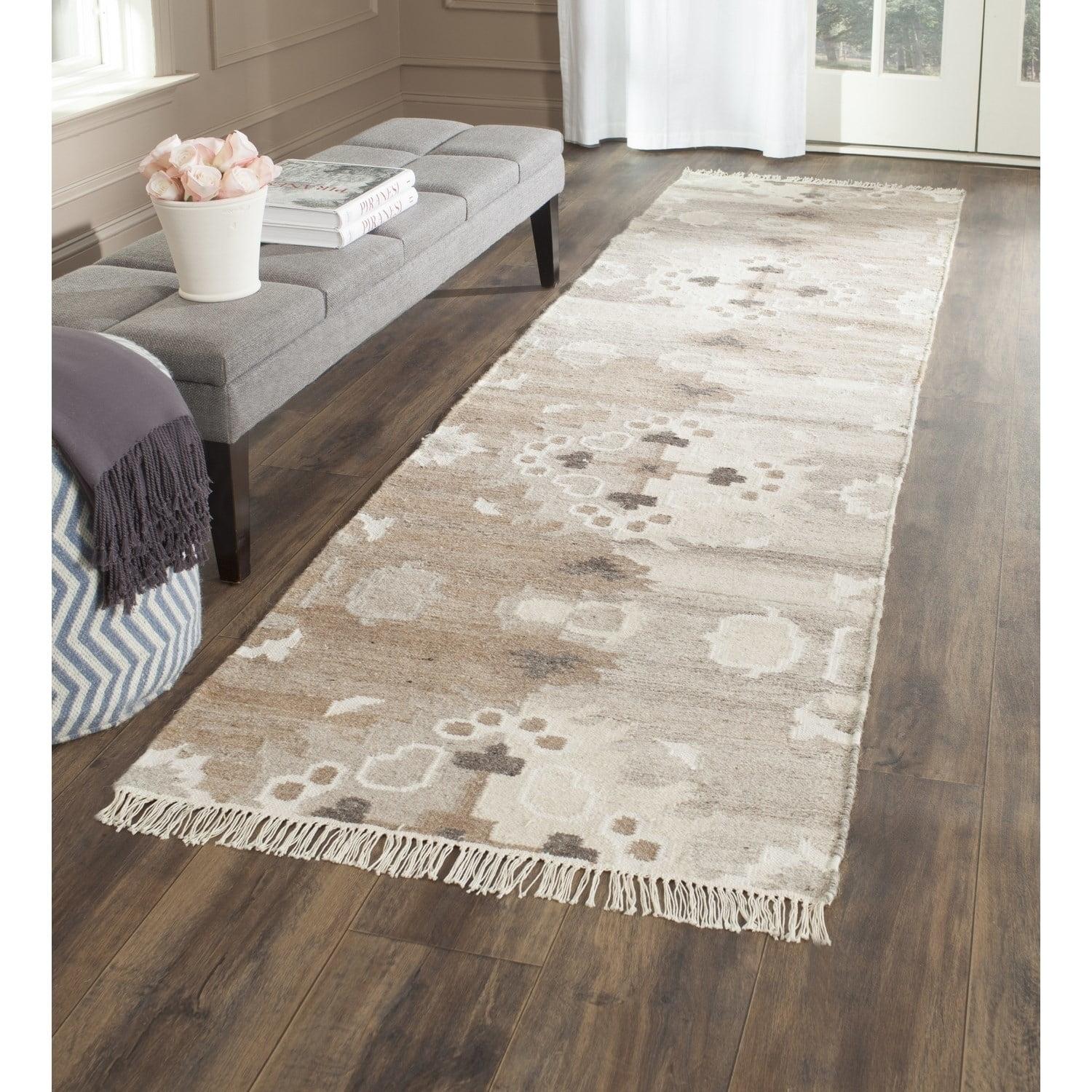 Natural Kilim NKM318 Hand Woven Runner Rug - Grey/Multi - 2'3"x8' - Safavieh.