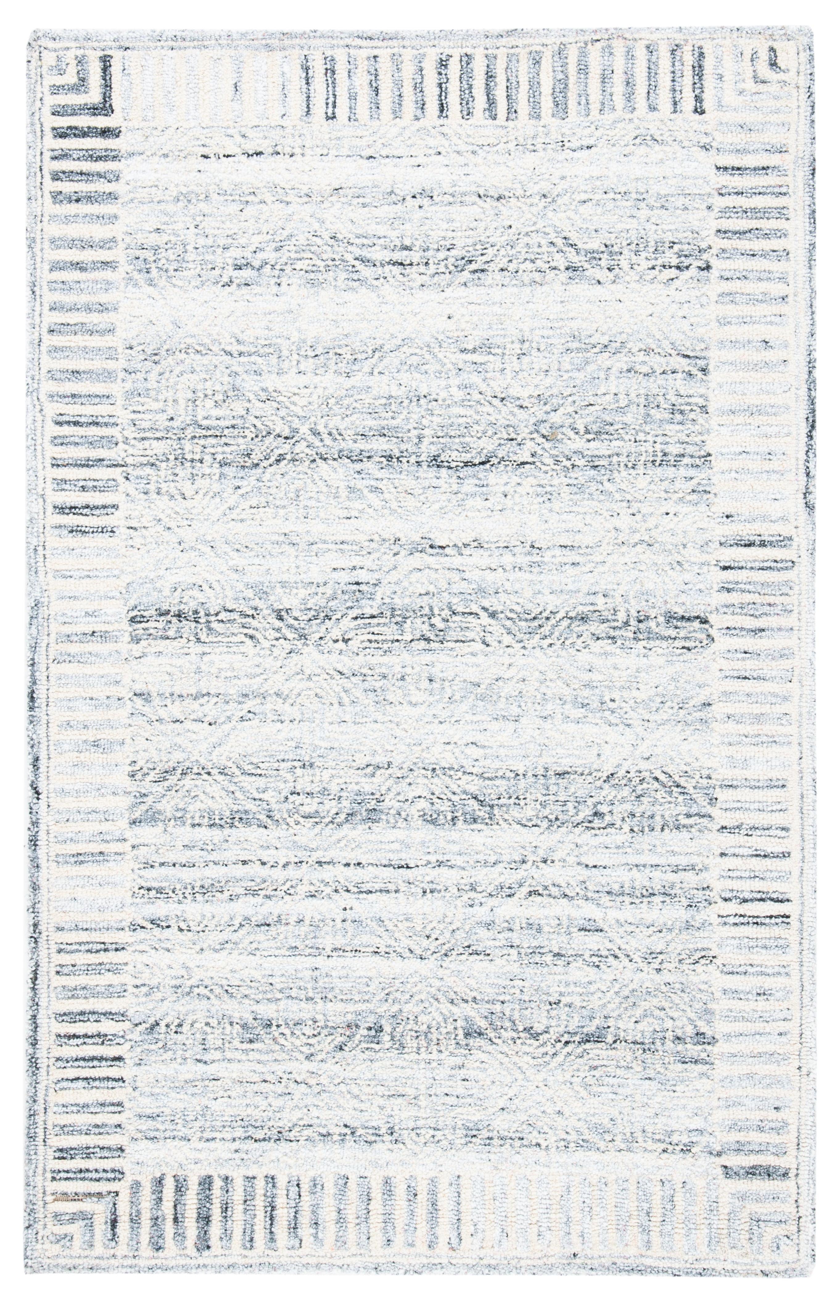 Roslyn ROS804 Hand Tufted Area Rug - Grey/Ivory - 3'x5' - Safavieh.