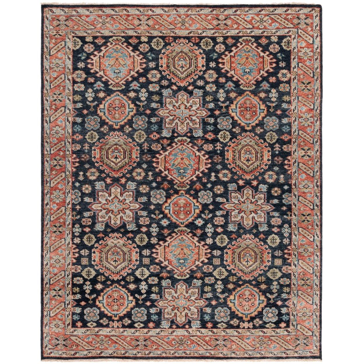 Samarkand SRK172 Hand Knotted Area Rug - Red/Blue - 6'x9' - Safavieh.