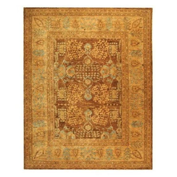 Safavieh Handmade Taj Mahal Craciunita Traditional Oriental Wool Rug Light Brown/Beige 5'6" x 8'6" 6' x 9', 5' x 8' Indoor Living Room, Bedroom,