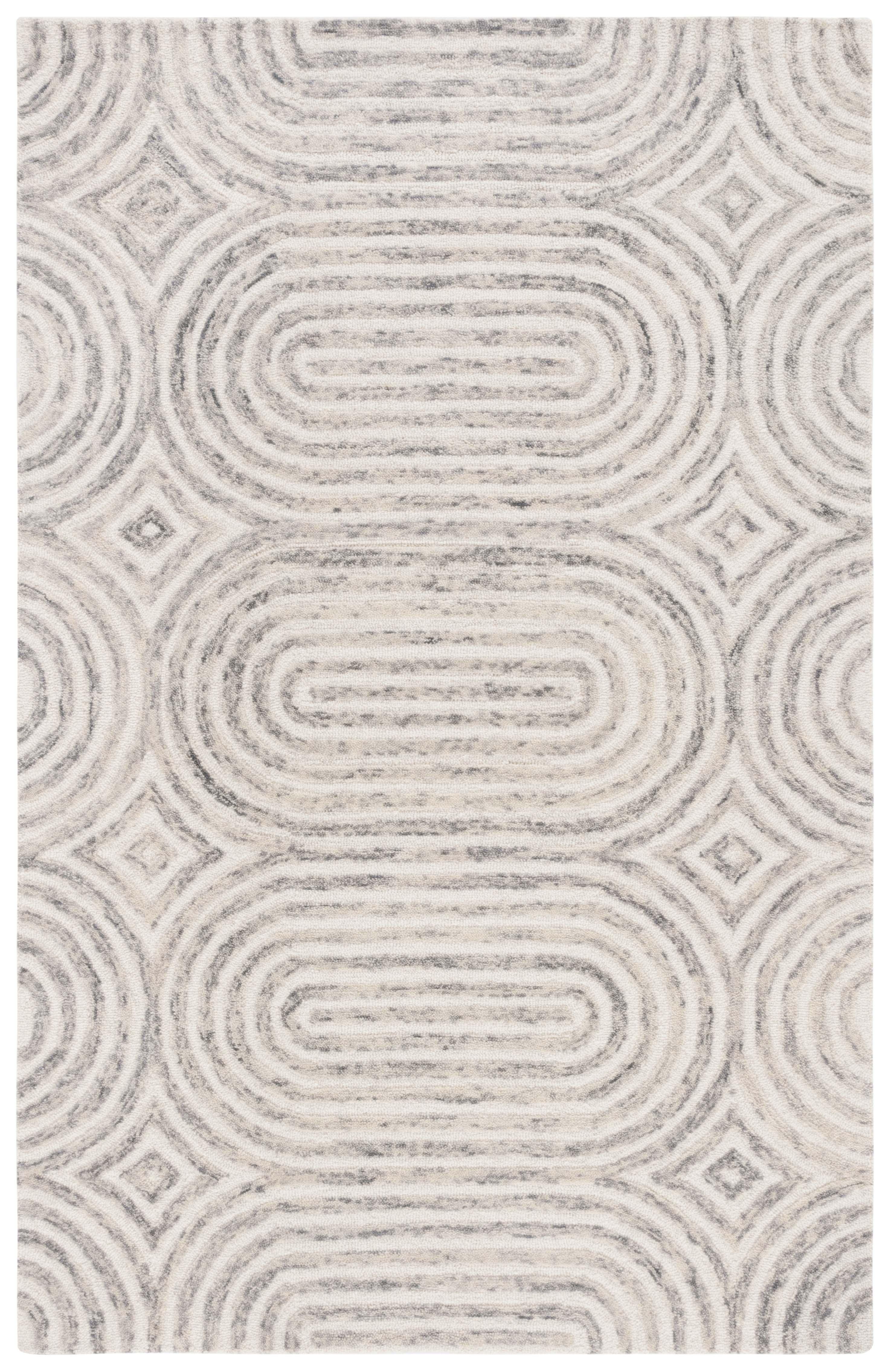 Trace TRC310 Hand Tufted Area Rug - Grey/Ivory - 4'x6' - Safavieh.
