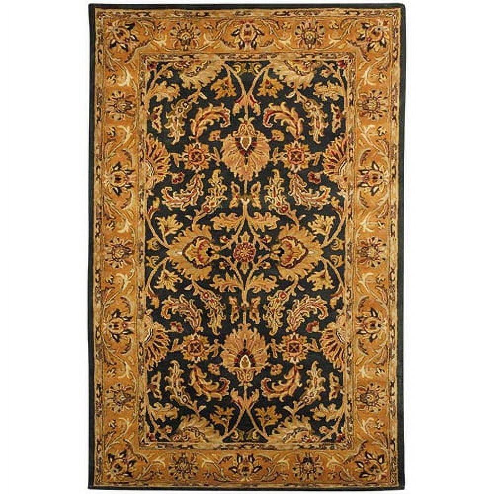 Heritage HG628 Hand Tufted Area Rug - Dark Green/Gold - 4'x6' - Safavieh.