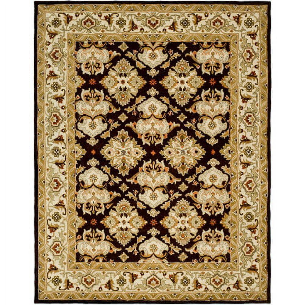 Heritage HG817 Hand Tufted Area Rug - Espresso/Ivory - 8'3"x11' - Safavieh.