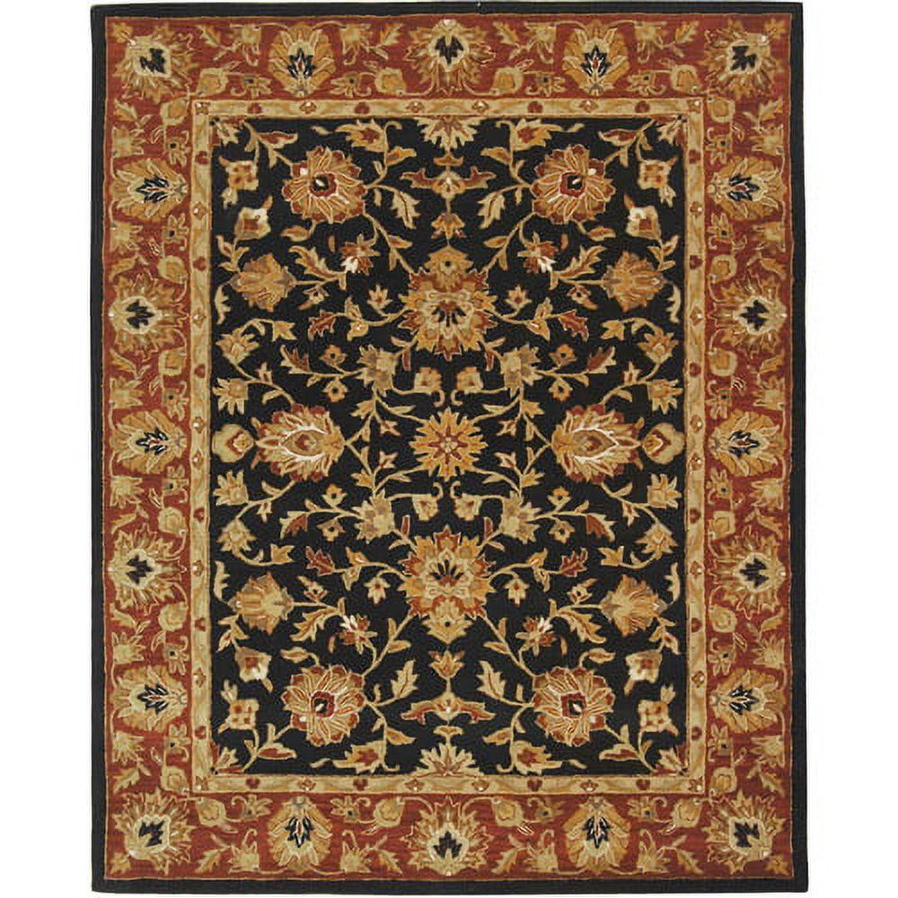 Heritage HG112 Handmade Area Rug - 6'x9' - Black/Red - Safavieh