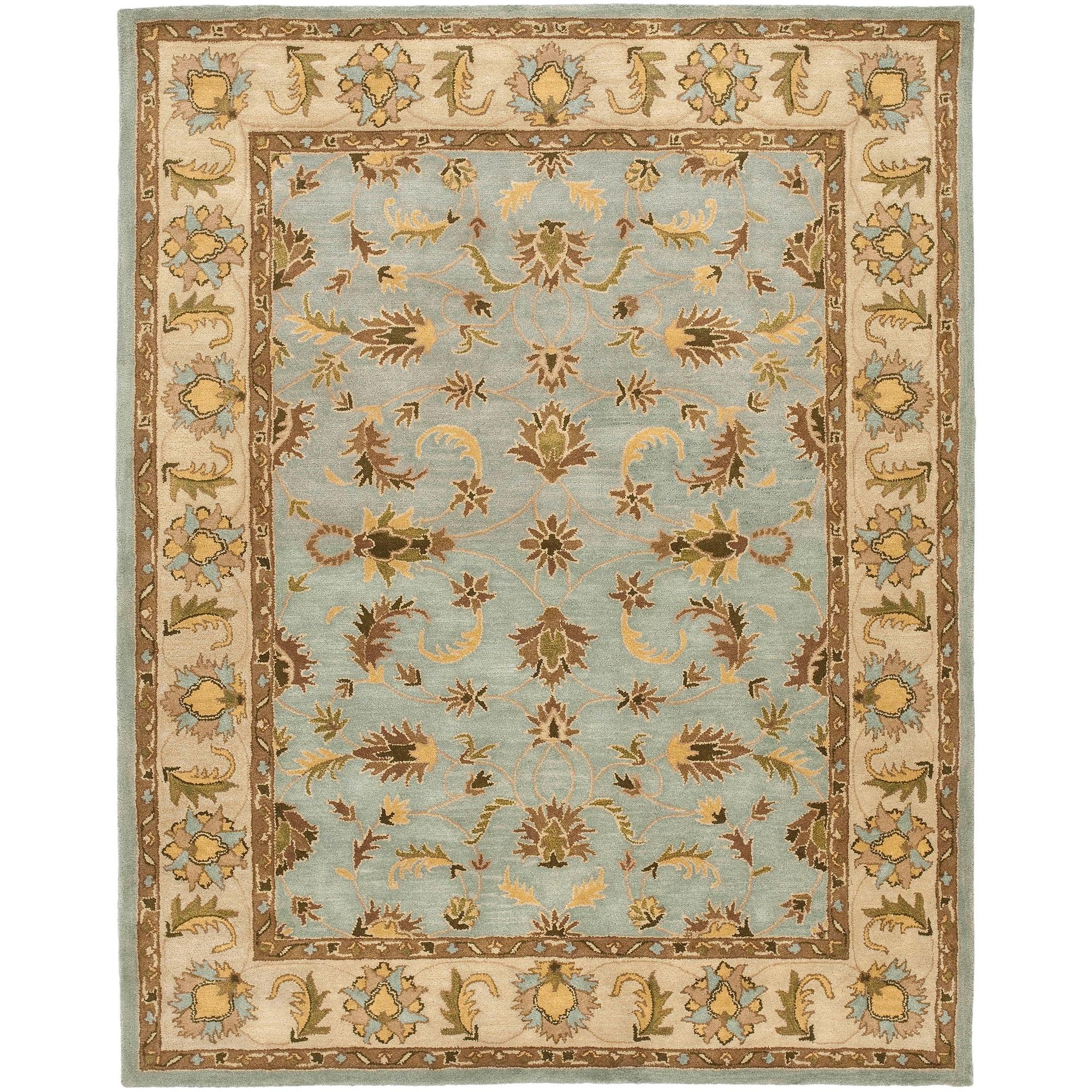 Heritage HG913 Hand Tufted Area Rug - Light Blue/Beige - 7'6"x9'6" - Safavieh.