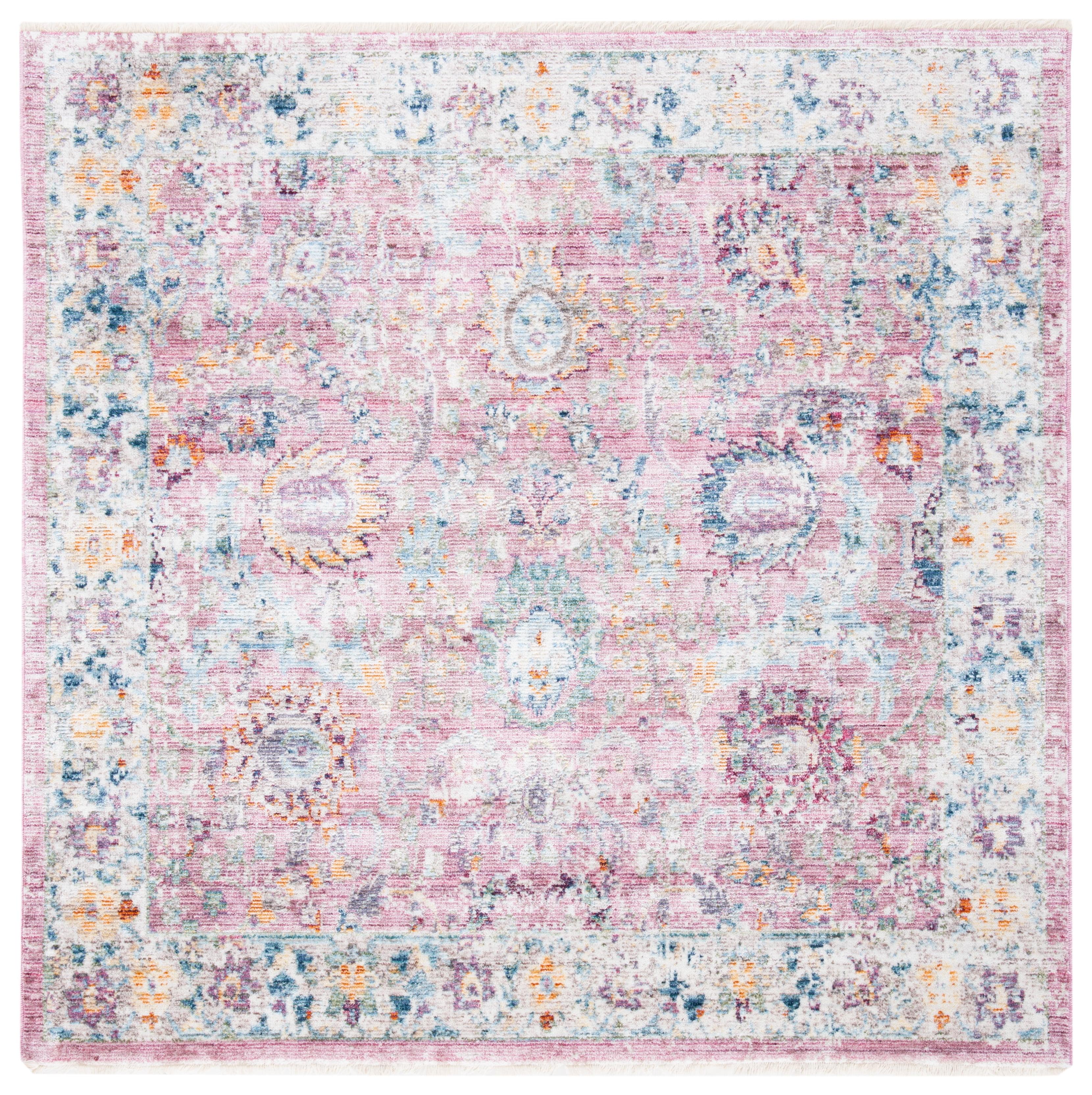 Illusion ILL703 Power Loomed Area Rug - Rose/Cream - 4'x4' - Safavieh.