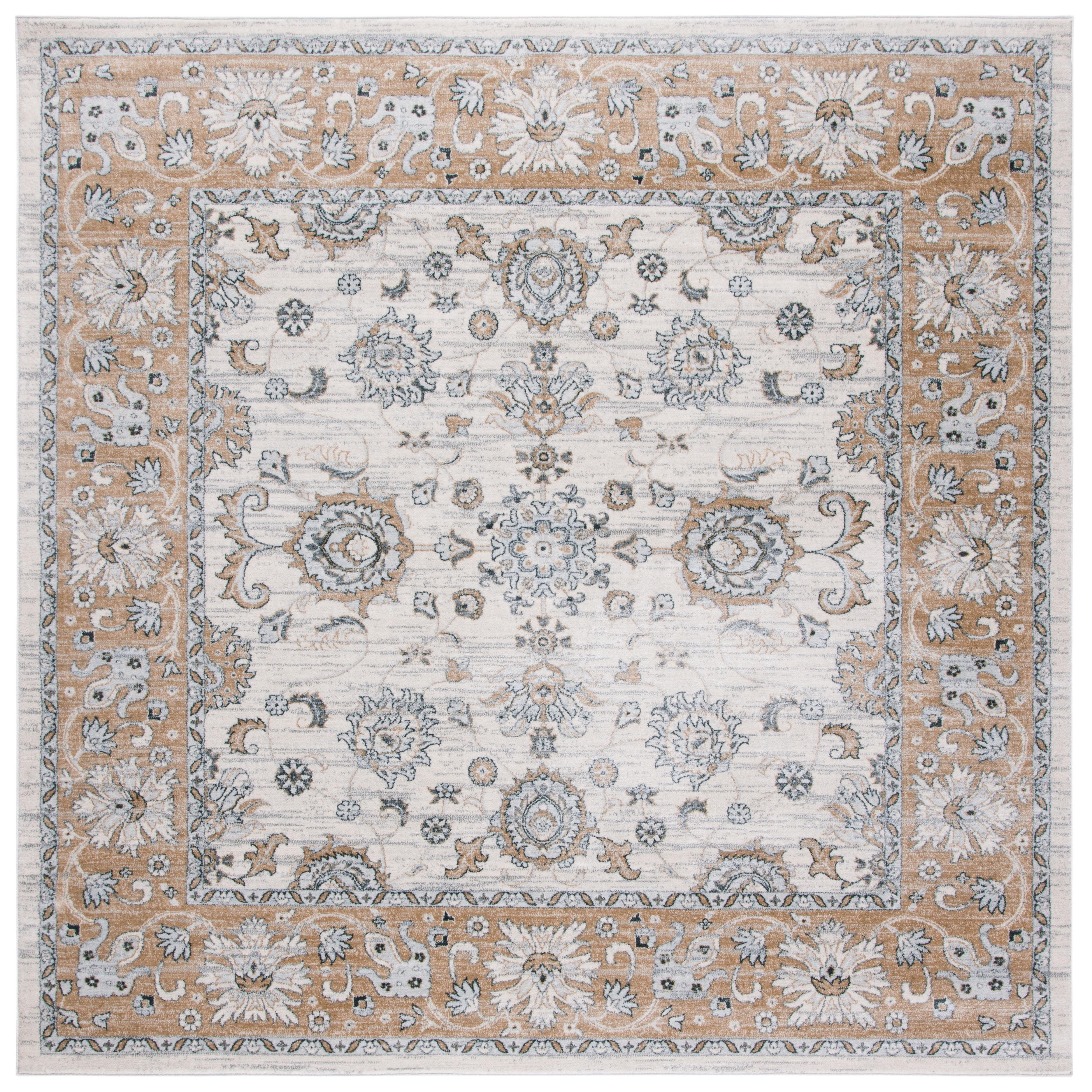 Isabella ISA940 Power Loomed Area Rug - Cream/Beige - 5'3"x5'3" - Safavieh.