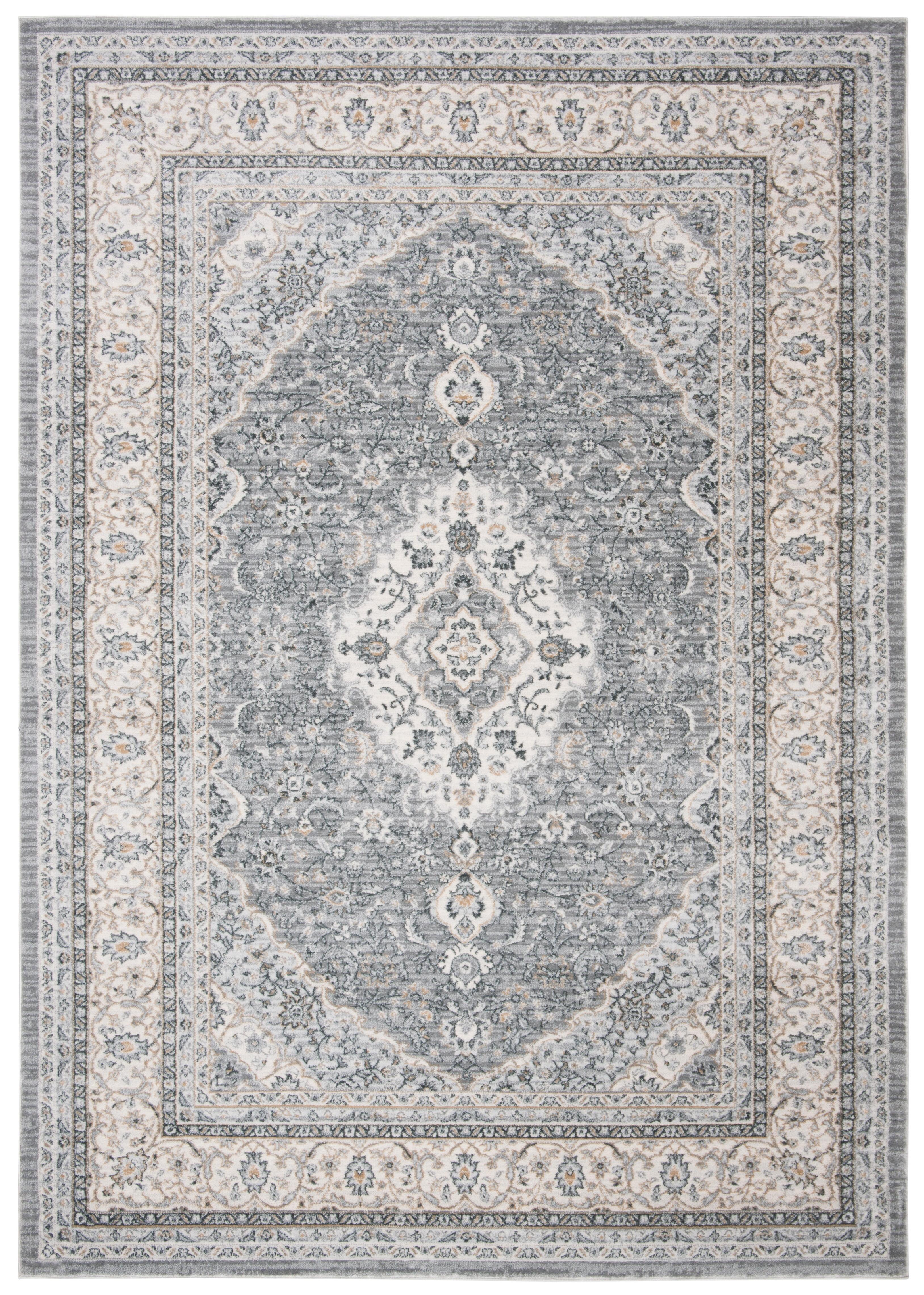 SAFAVIEH Isabella Jack Oriental Area Rug, Grey/Cream, 9' x 12'