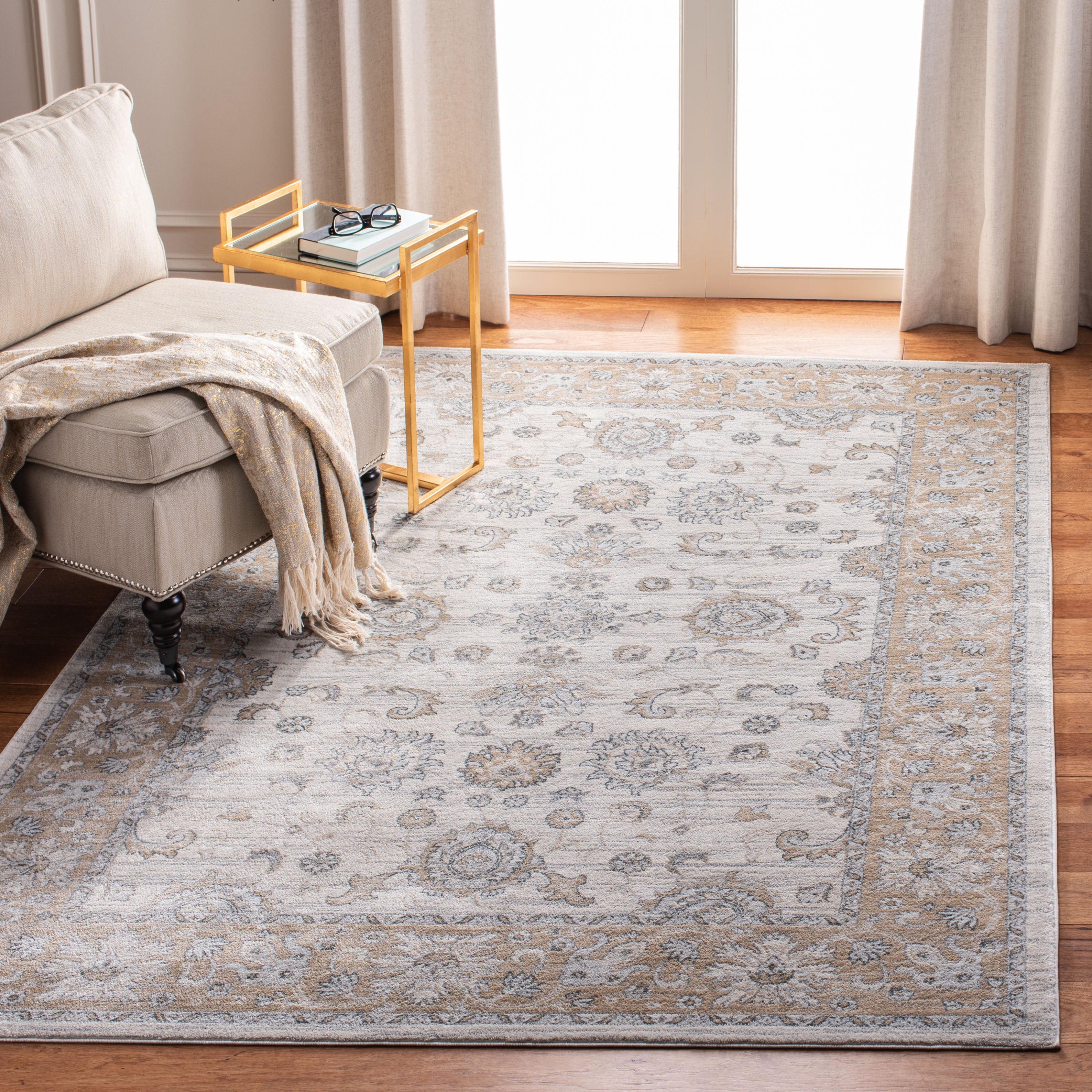 Isabella ISA940 Power Loomed Area Rug - Cream/Beige - 6'7"x6'7" - Safavieh.