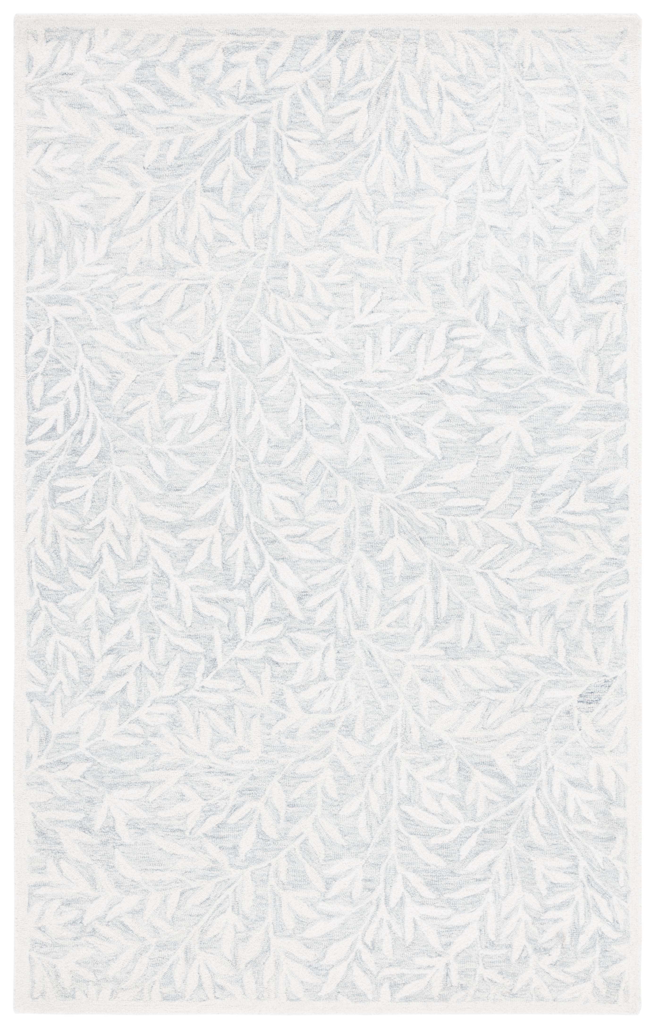 SAFAVIEH Jardin Zahara Floral Area Rug, Light Gray/Ivory, 5' x 8'