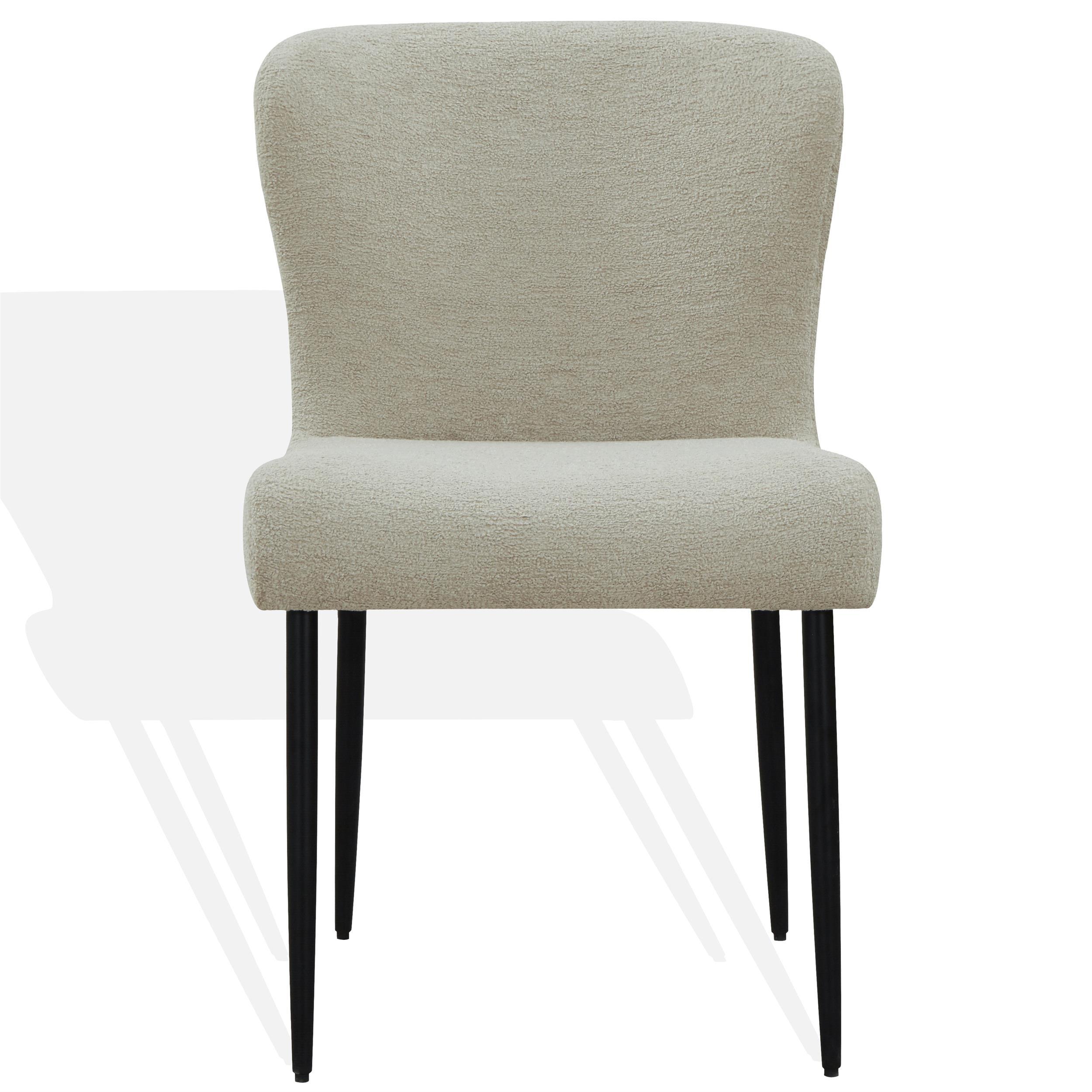Joss & Main Estrella Boucle And Metal Legs Dining Chair