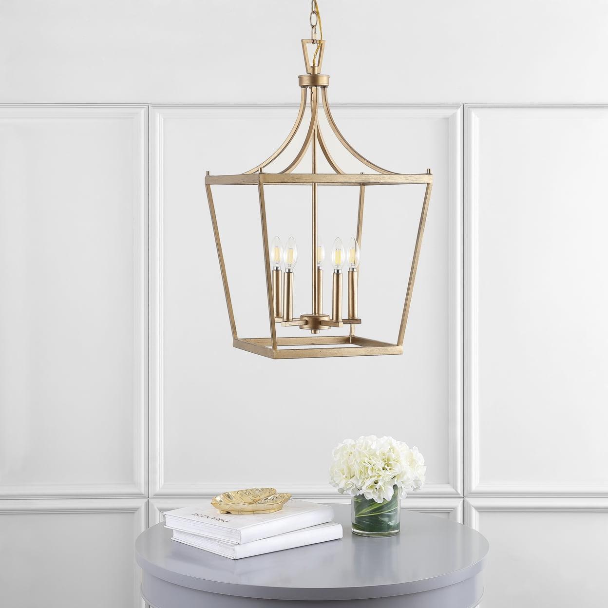 Contemporary Gold Pagoda-Style 16" LED Pendant Light