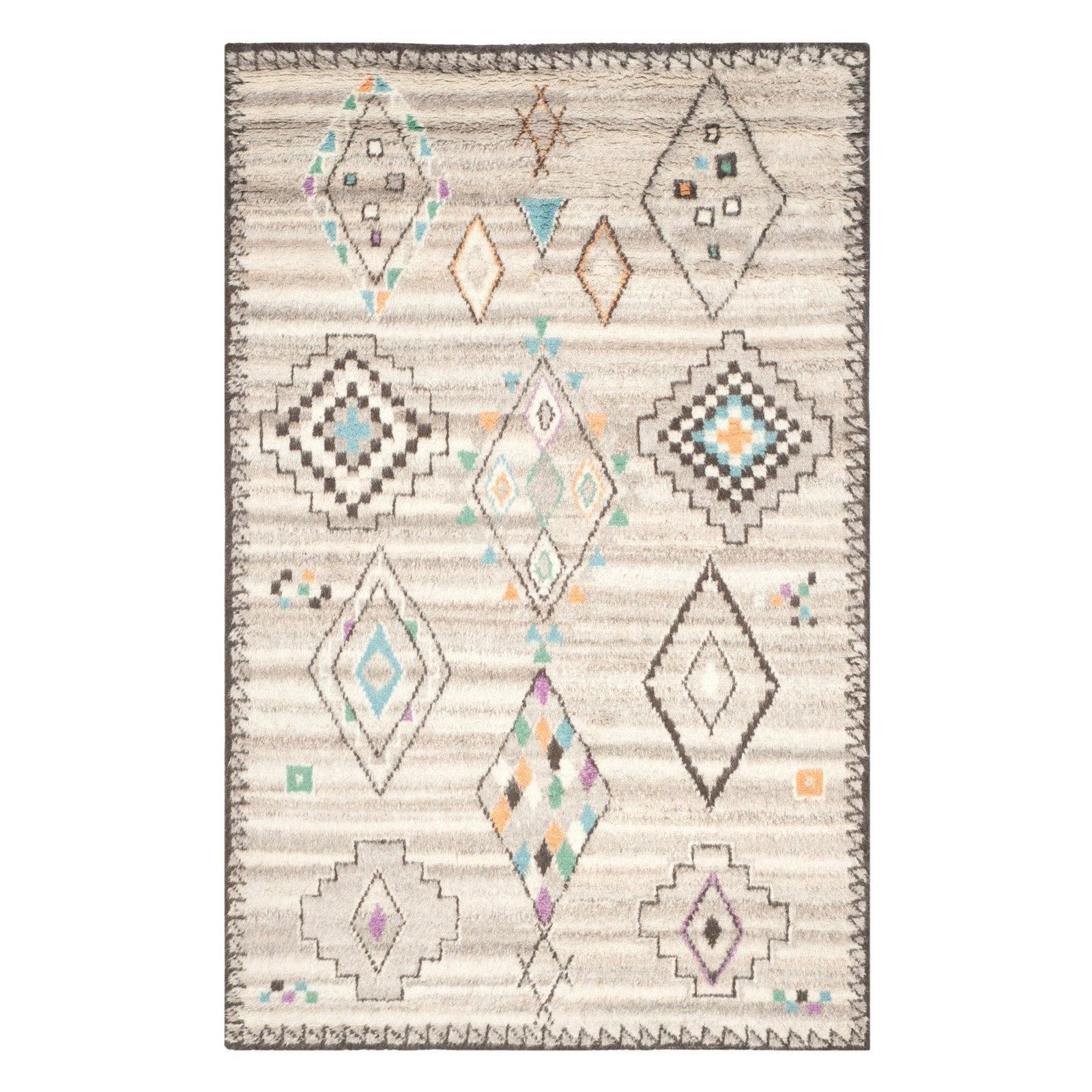 Kenya 9' x 12' Hand-Knotted Wool Area Rug in Natural Multi