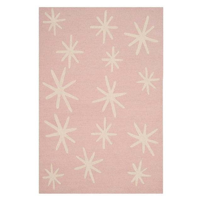 Safavieh Kids SFK908 Hand Tufted Area Rug - Pink/Ivory - 5' round - Safavieh.