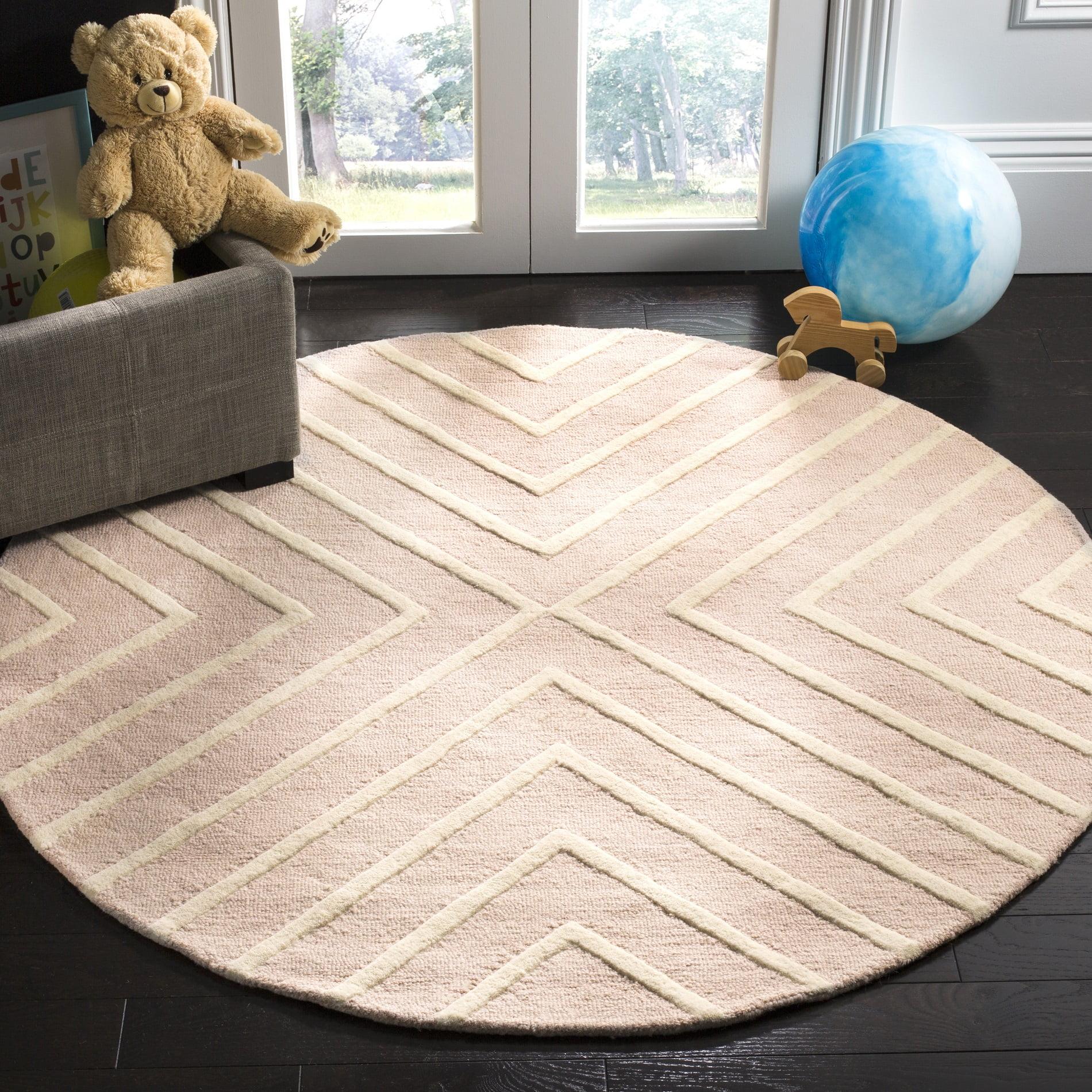 Ivory Whisper Hand-Tufted Wool Kids' Playroom Rug 4' x 6'