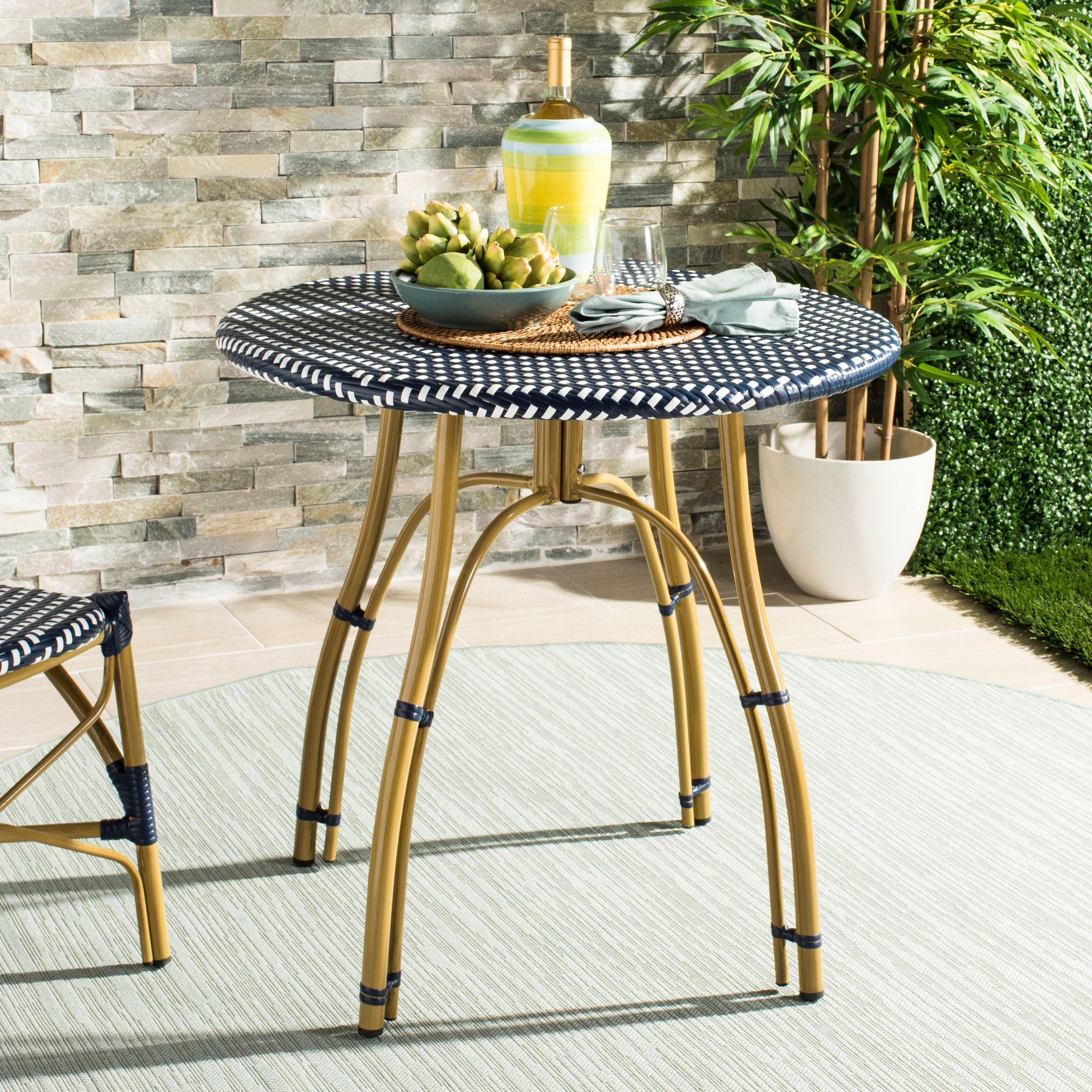 Kylie Rattan Bistro Table  - Safavieh