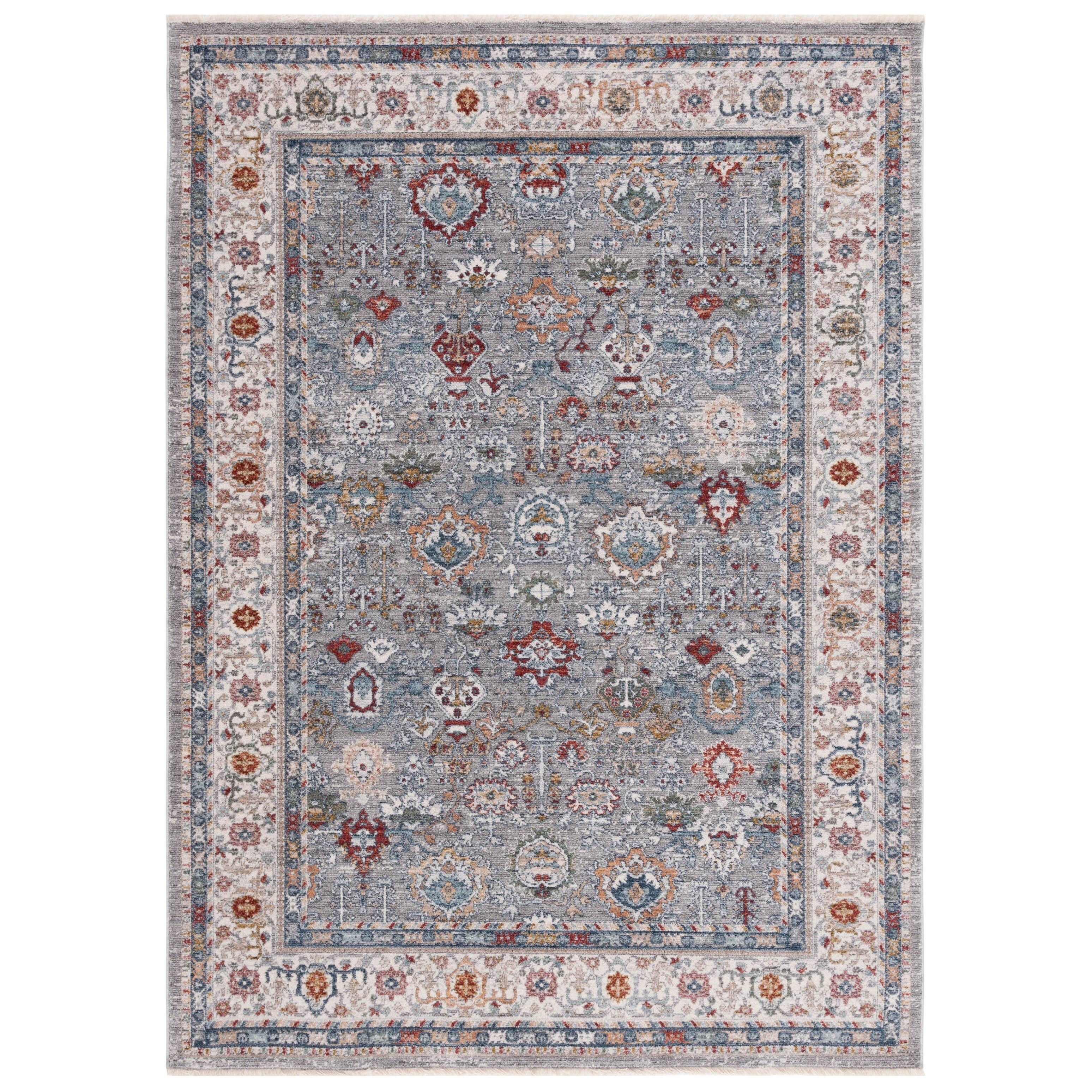 Lauren Ralph Lauren Fairhaven Power Loomed, Spacedyed Polyester, Grey Blue / Ivory Area Rug