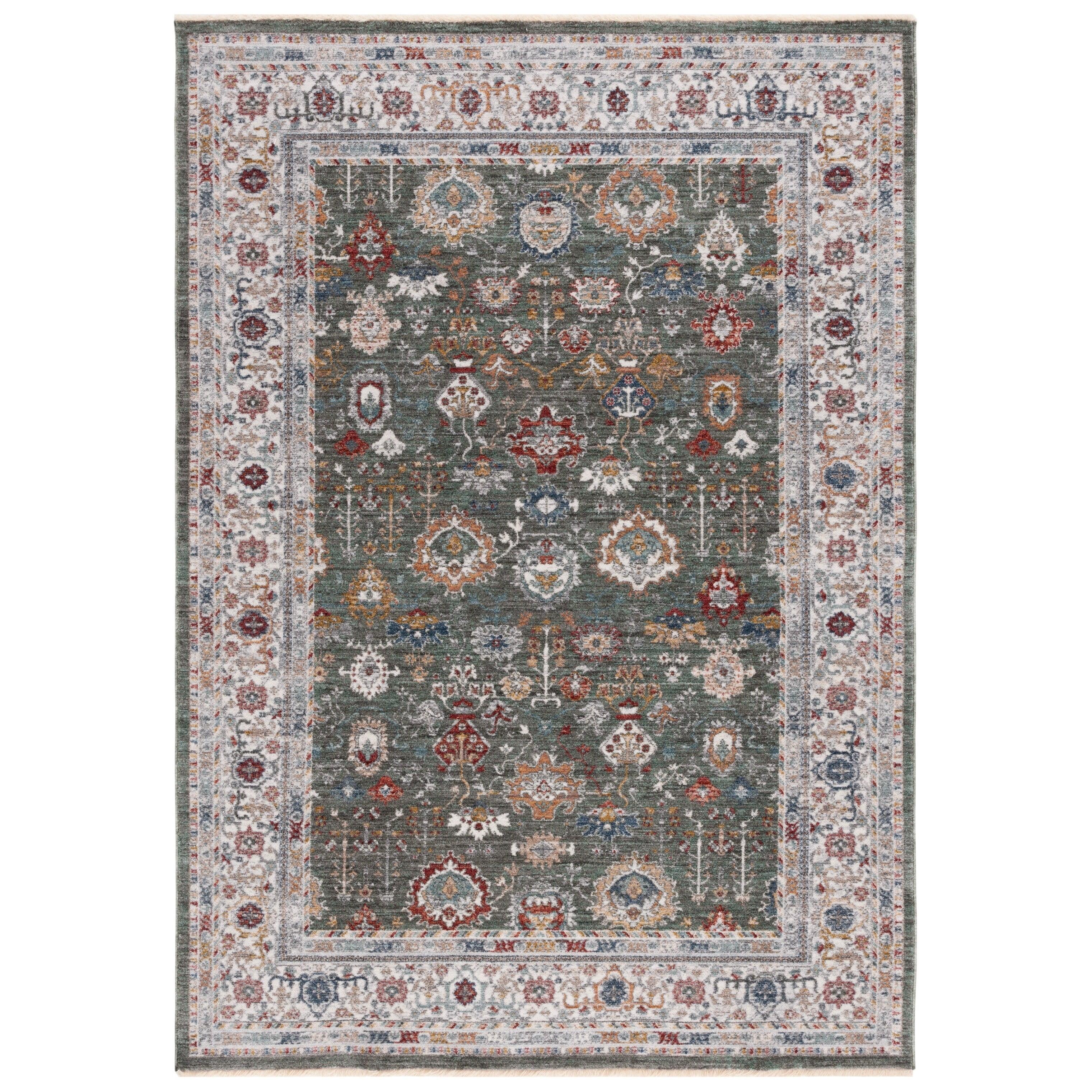 Lauren Ralph Lauren Fairhaven Power Loomed, Spacedyed Polyester, Sage / Ivory Area Rug