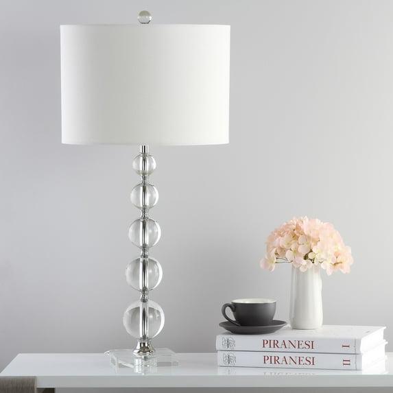 Safavieh Liam 29-Inch High Stacked Crystal Ball Lamp, Clear