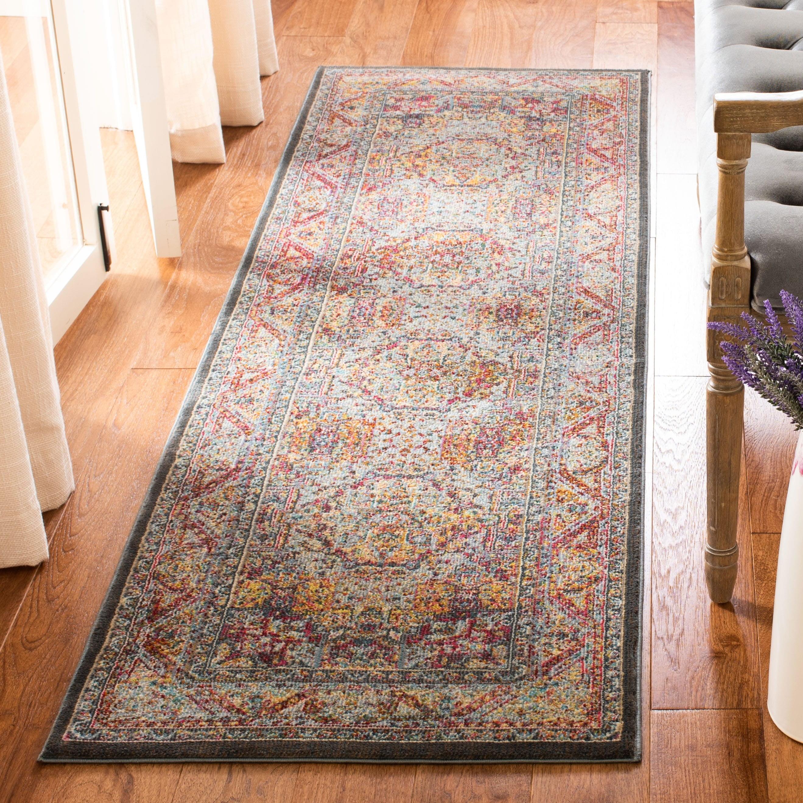 Luxor LUX322 Power Loomed Runner Rug - Ivory/Fuchsia - 2'2"x7' - Safavieh.