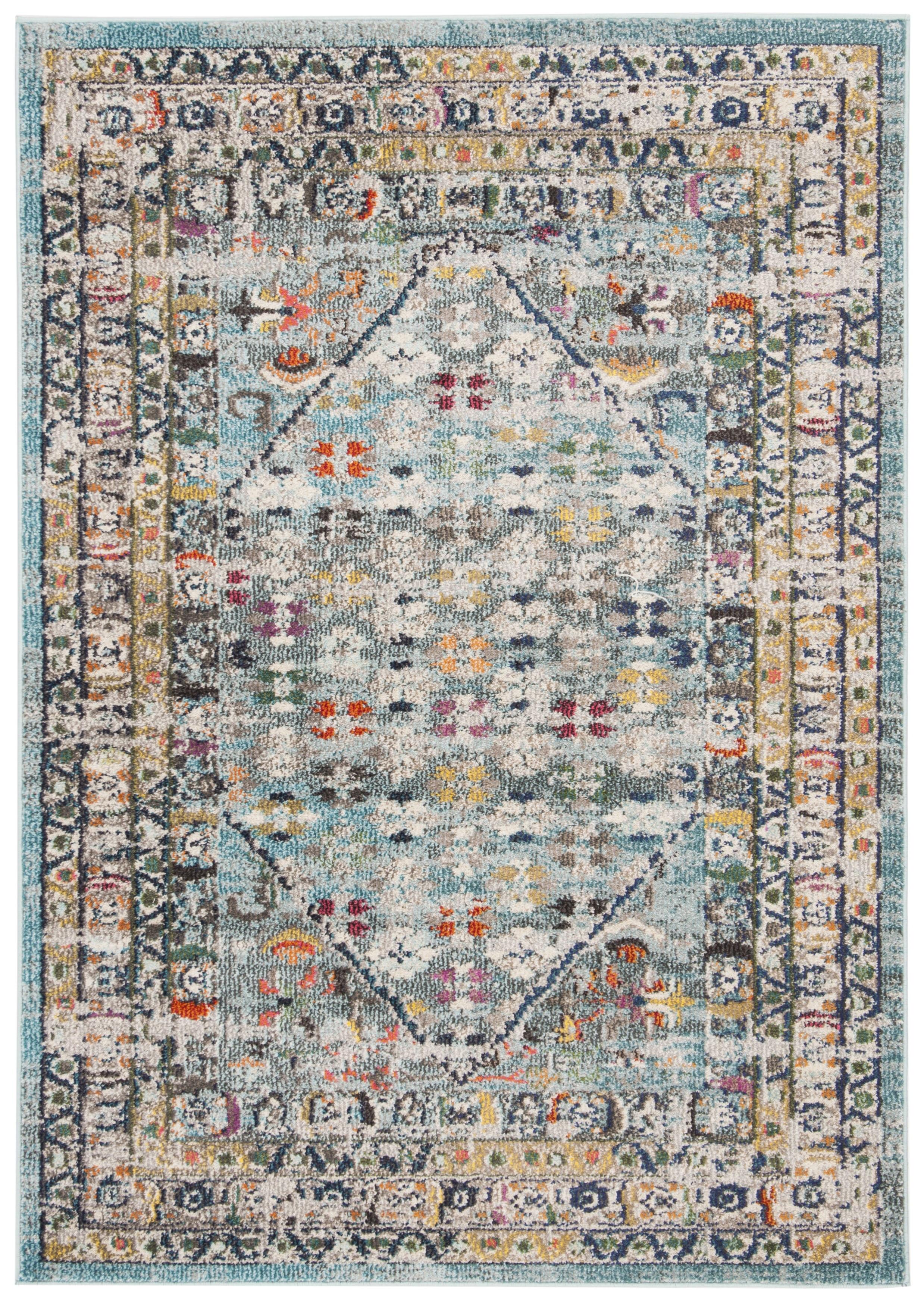 SAFAVIEH Monaco Garnet Abstract Area Rug, Blue/Light Grey, 2'2" x 4'