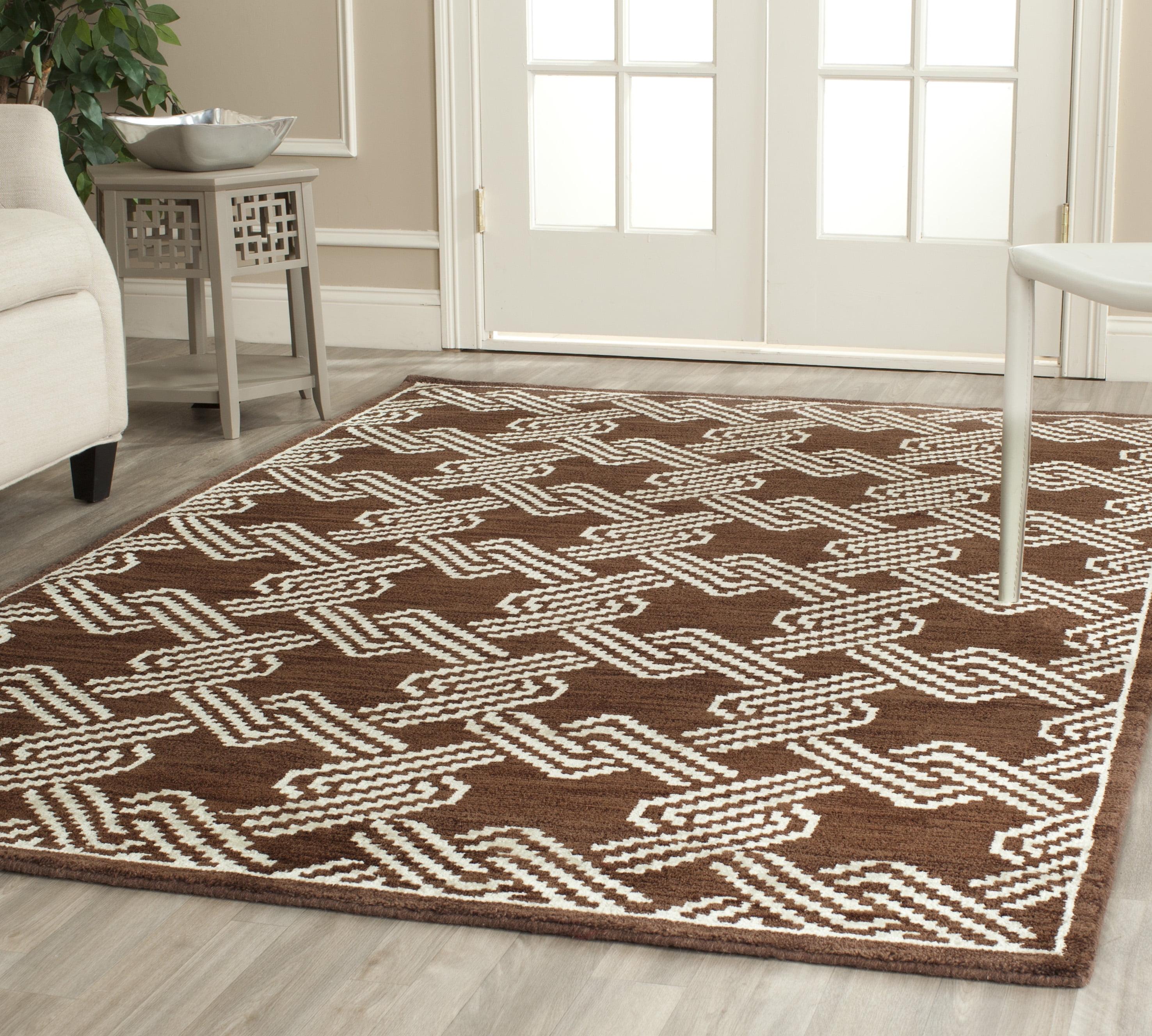 Mosaic Hand Knotted Geometric Rug