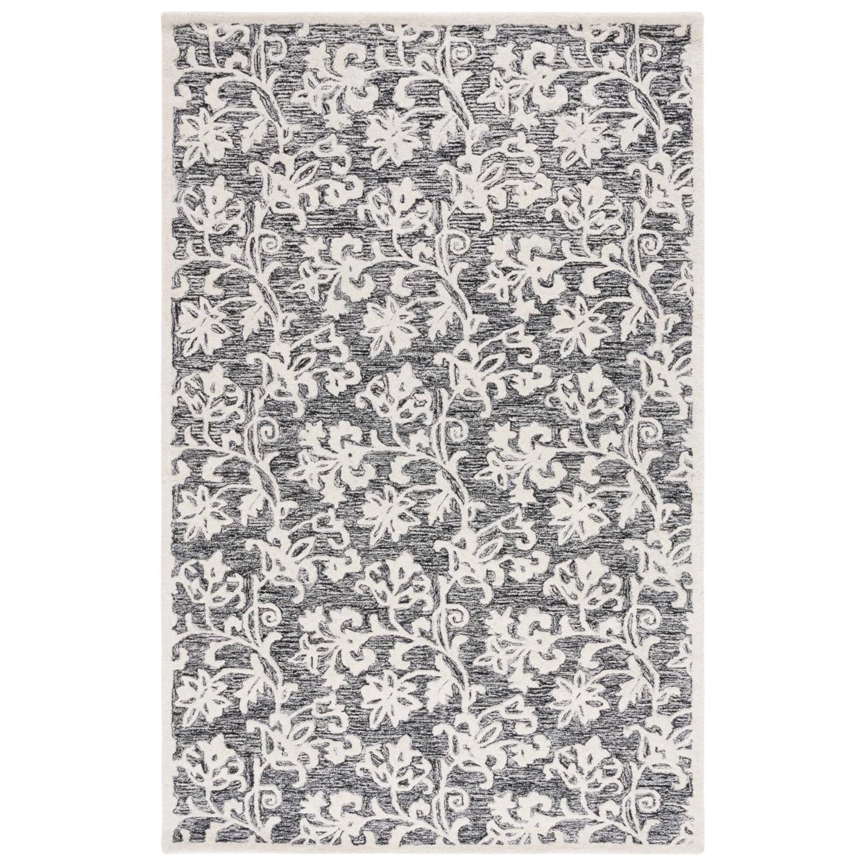 Msr Metro Hand Tufted Wool Floral Rug