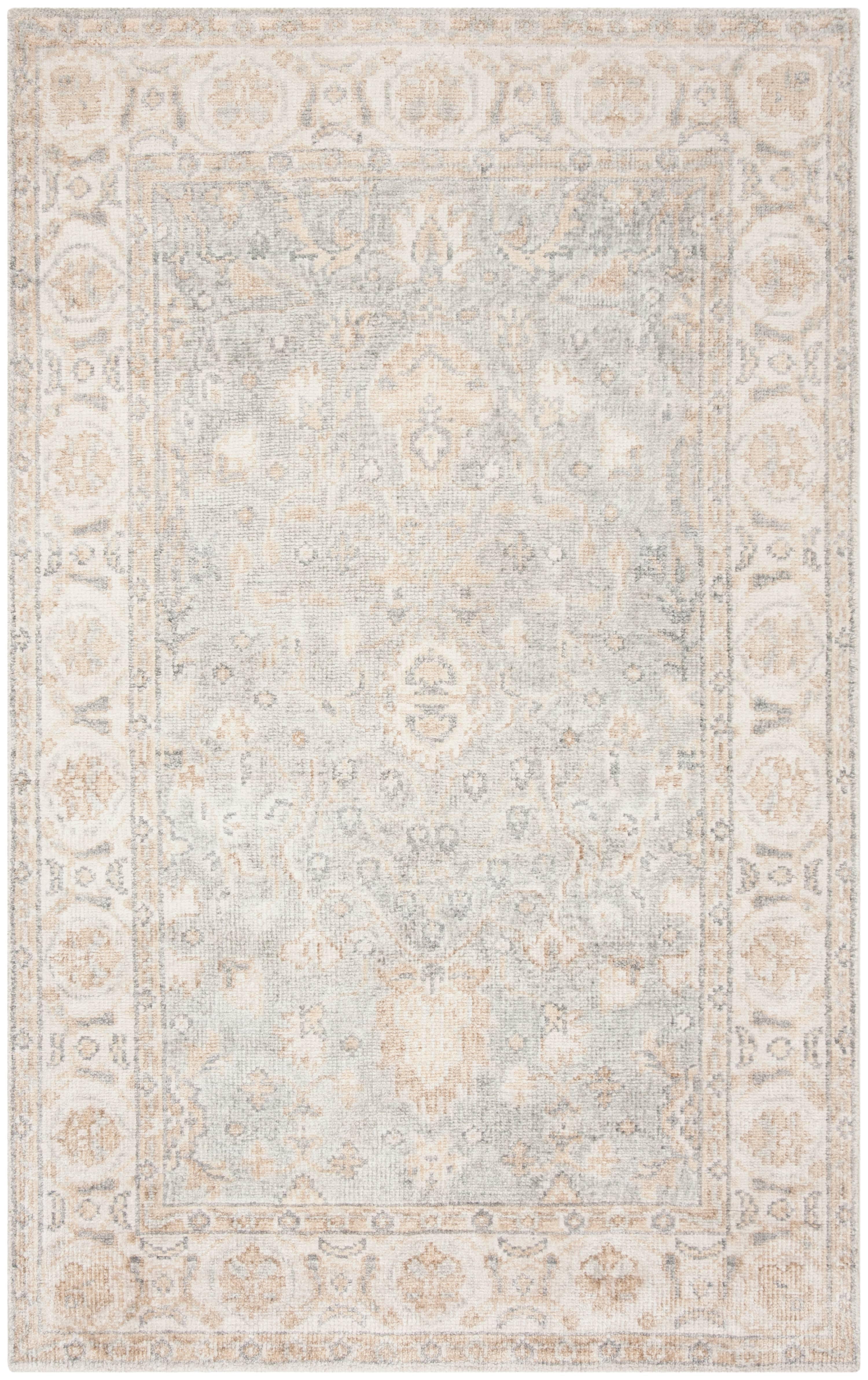 Maharaja MHJ415 Hand Knotted Area Rug - Light Blue/Ivory - 5'x8' - Safavieh.