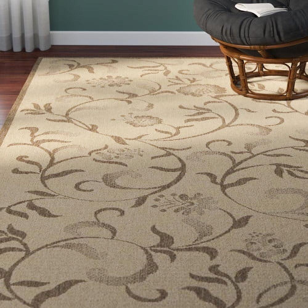 Swirling Garden Floral Indoor / Outdoor Rug