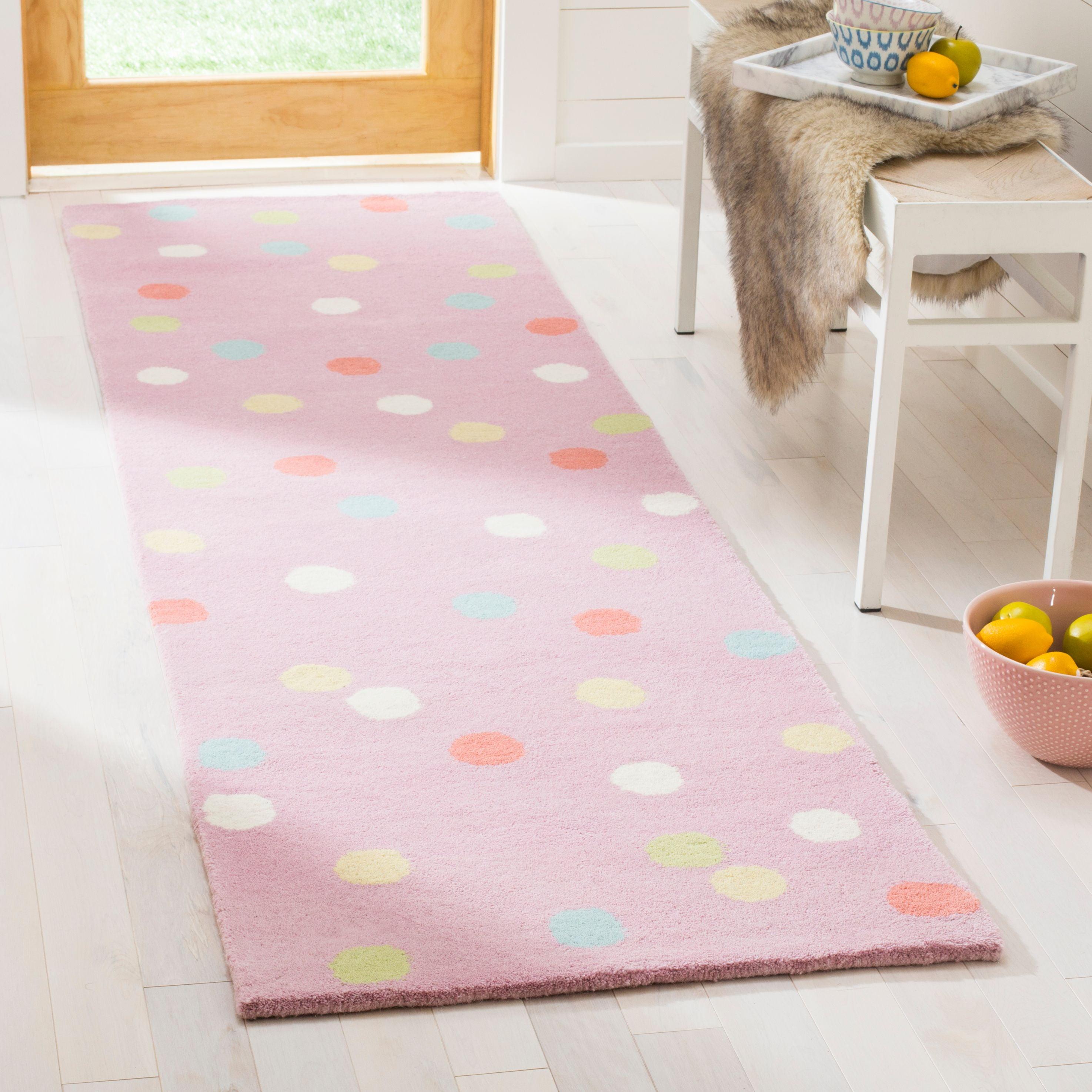 Handmade Carnival Confetti 2'3" x 8' Red Wool Runner Rug