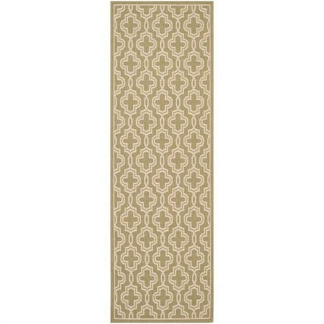Martha Stewart Collection - MSR4274 - Indoor Power Loomed Runners - Green/Beige - 2'7"x8'2"