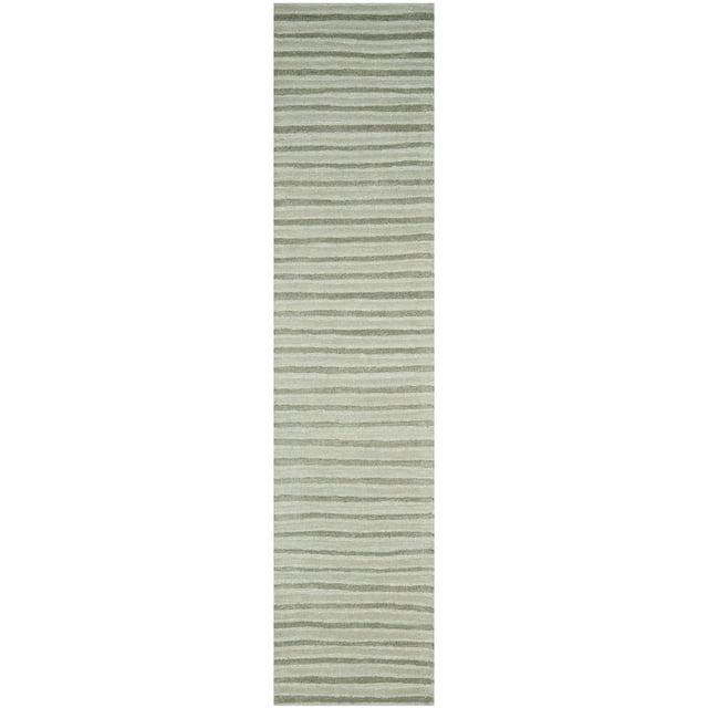 Martha Stewart Hand Drawn Stripe - MSR3619 - Indoor Hand Tufted Runners - Nmbus Cloud Gry - 2'3"x10'