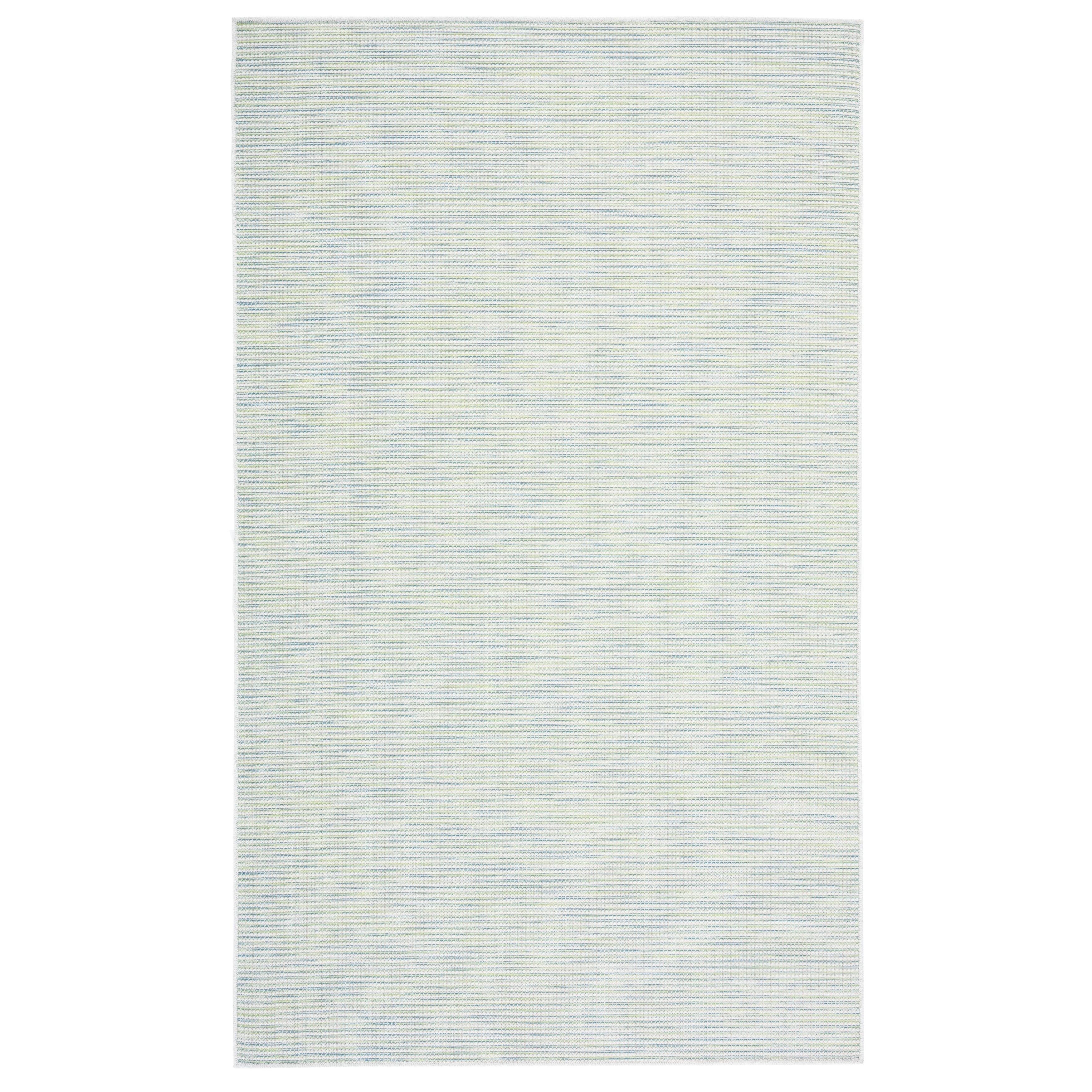 Silvestra Grey/Blue Abstract Square Indoor/Outdoor Rug 6'5"