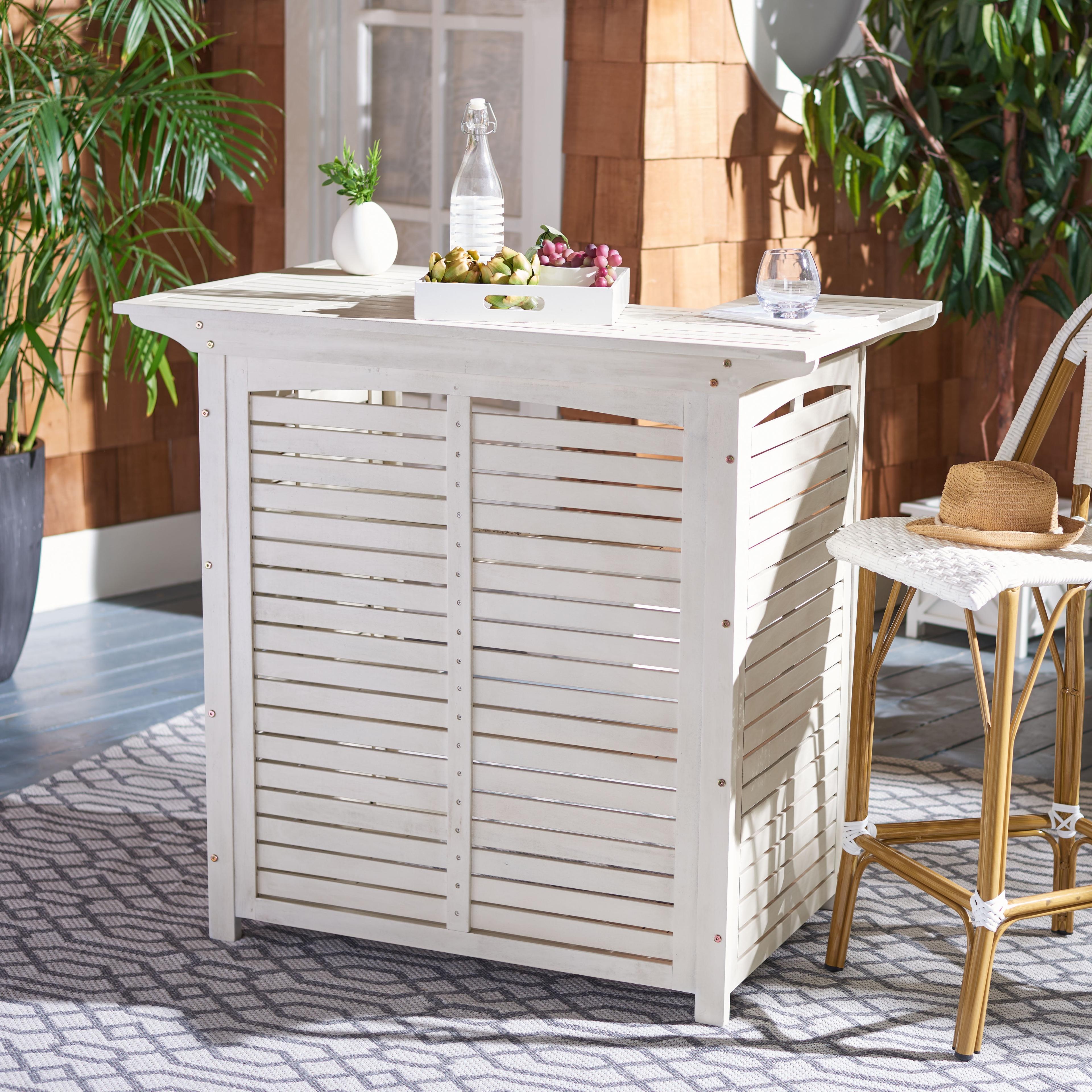 Monterey Patio Outdoor Bar Table - White - Safavieh
