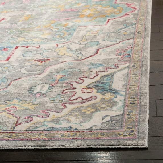 Mystique MYS921 Power Loomed Area Rug - Grey/Light Blue - 8'x10' - Safavieh.