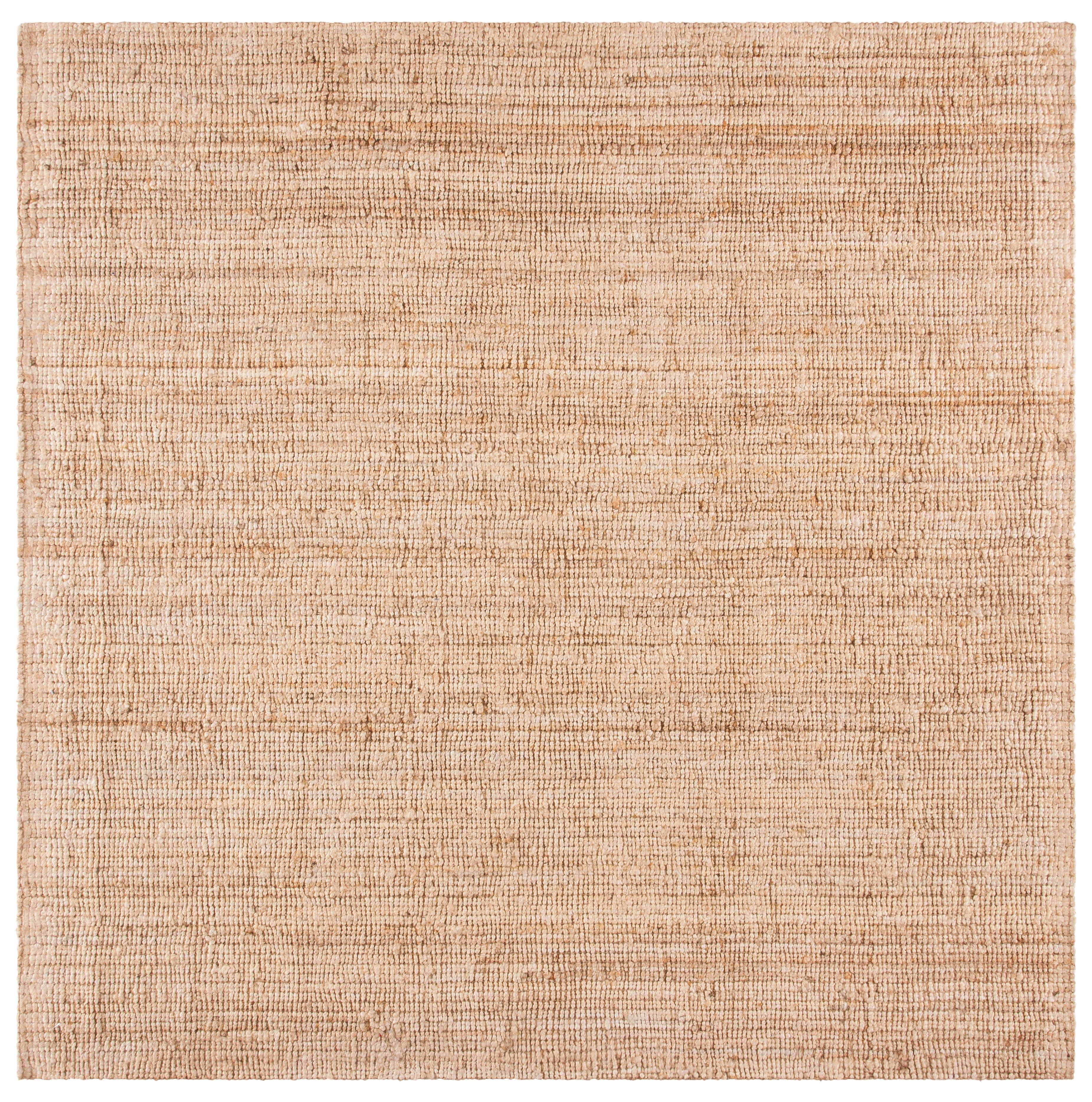 Handmade Beige Jute Cotton Seagrass 3' Square Rug