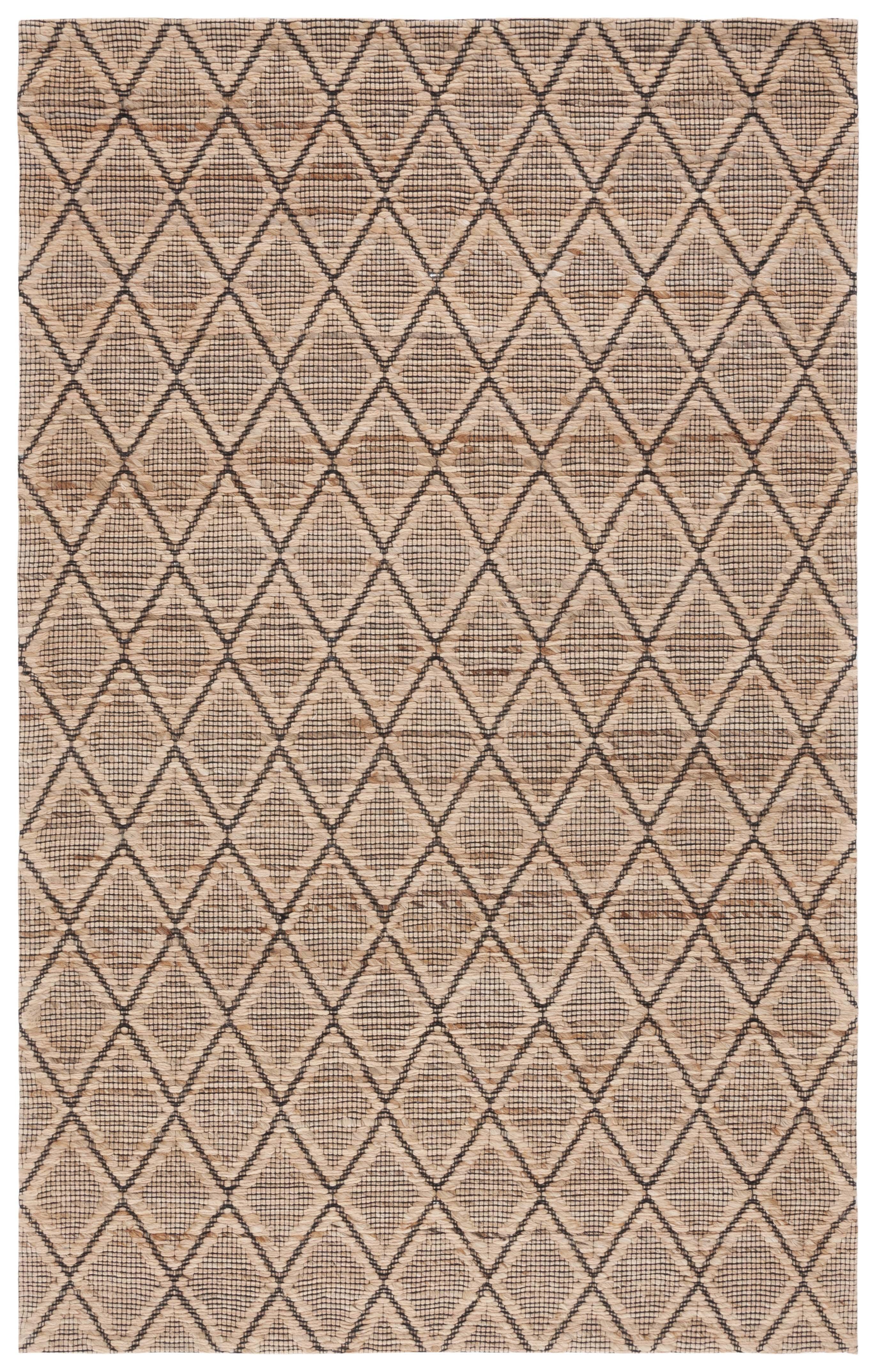 Natural Fiber Geometric Patterned 8' x 10' Wool Area Rug