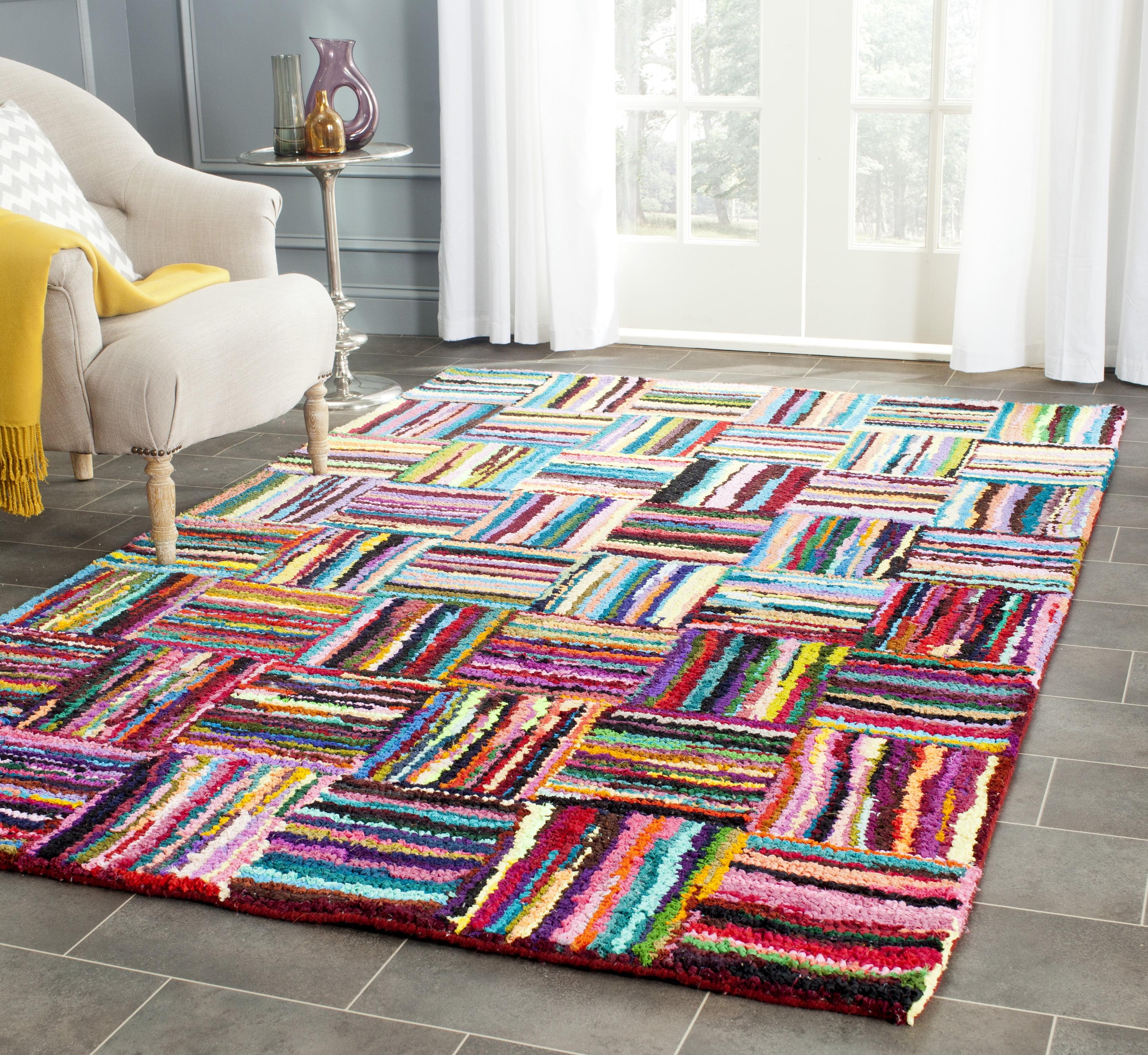 Nantucket NAN318 Hand Tufted Indoor Area Rug - Multi - 4'x6' - Safavieh
