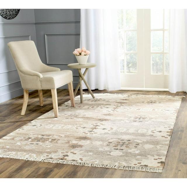 Natural Kilim NKM318 Hand Woven Indoor Area Rug - Grey/Multi - 5'x5' - Safavieh