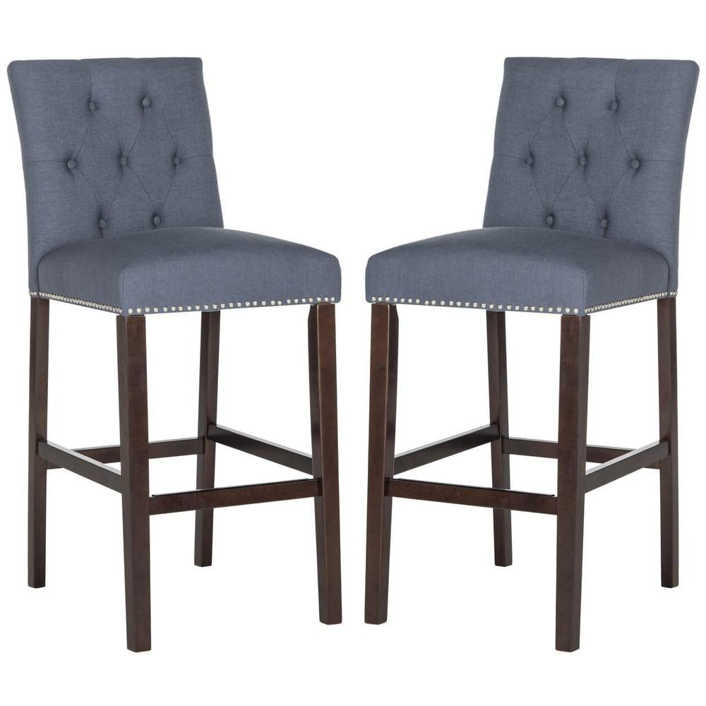 Norah Bar Stool (Set of 2) - FOX6210 - Navy - Safavieh Couture