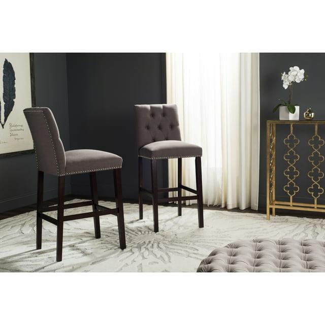 Norah Bar Stool (Set of 2) - FOX6210 - Dark Taupe - Safavieh Couture