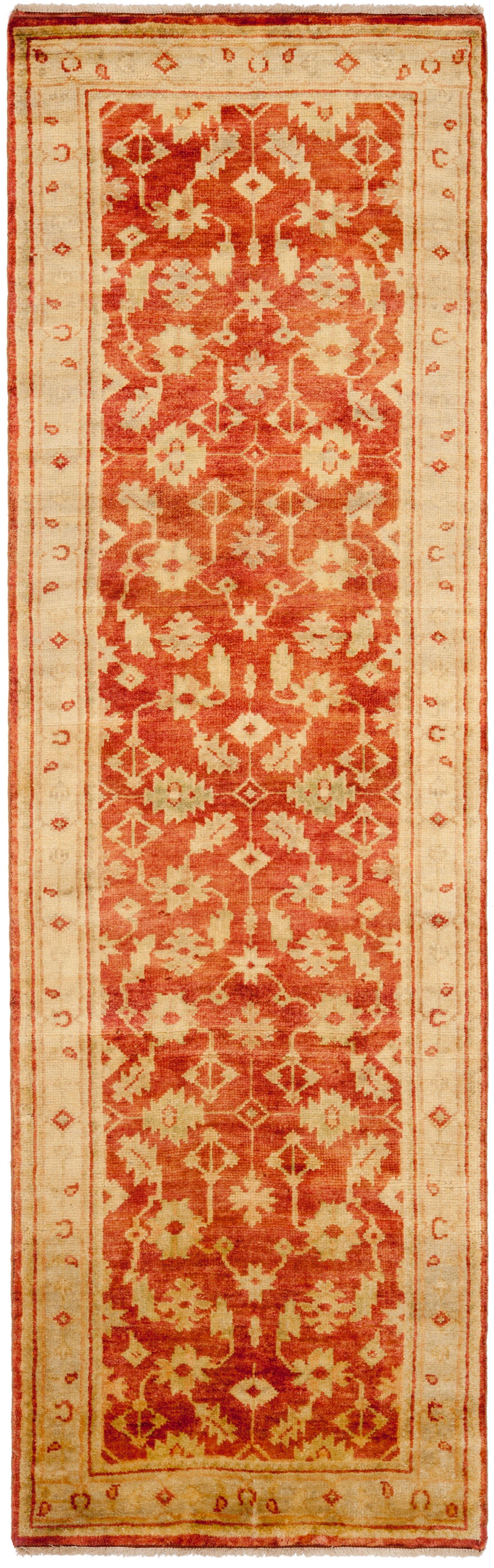 Ivory Hand-Knotted Wool 3' x 10' Runner Rug