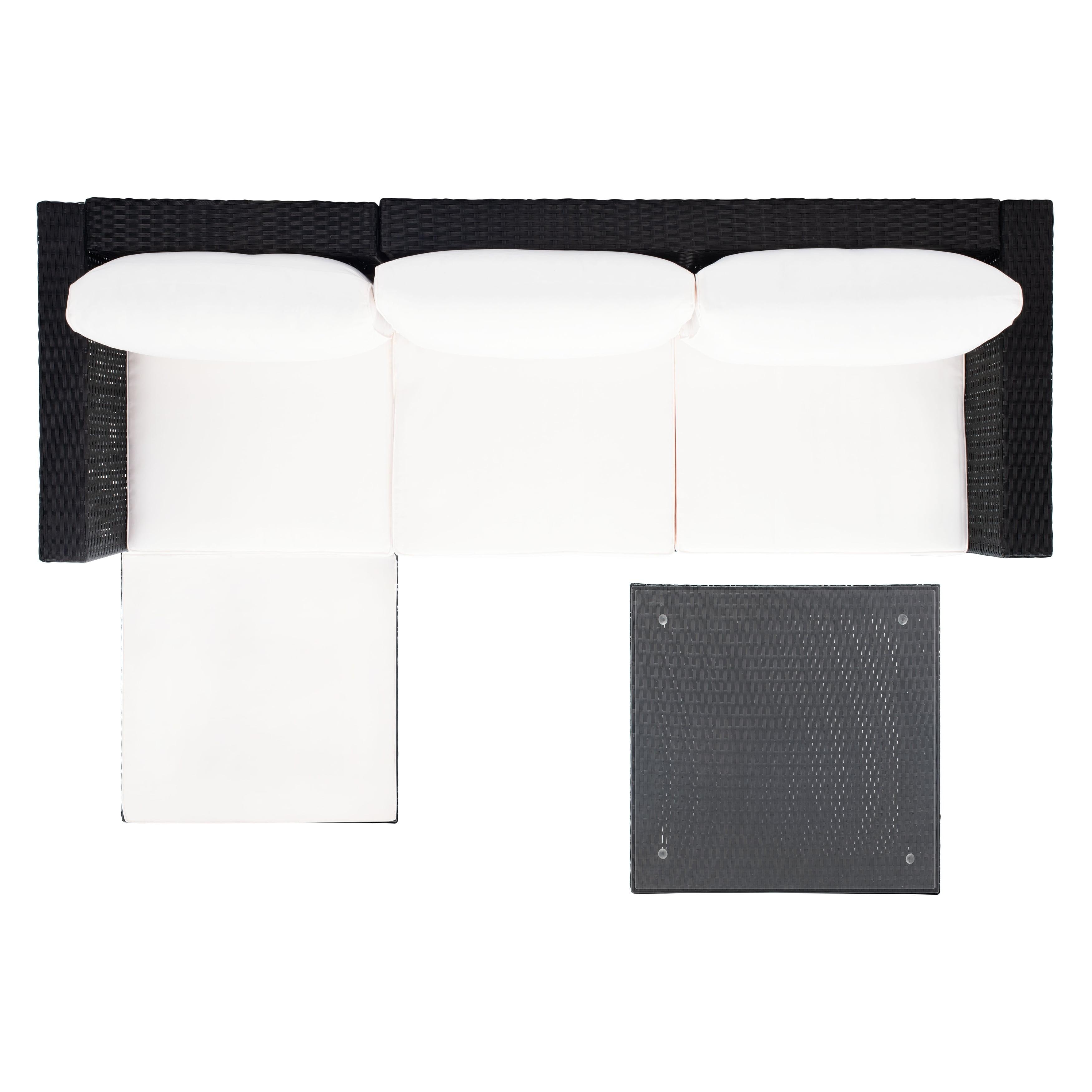 Madalina Living Set - Indoor/Outdoor - PAT7509 - Black/Beige - Safavieh