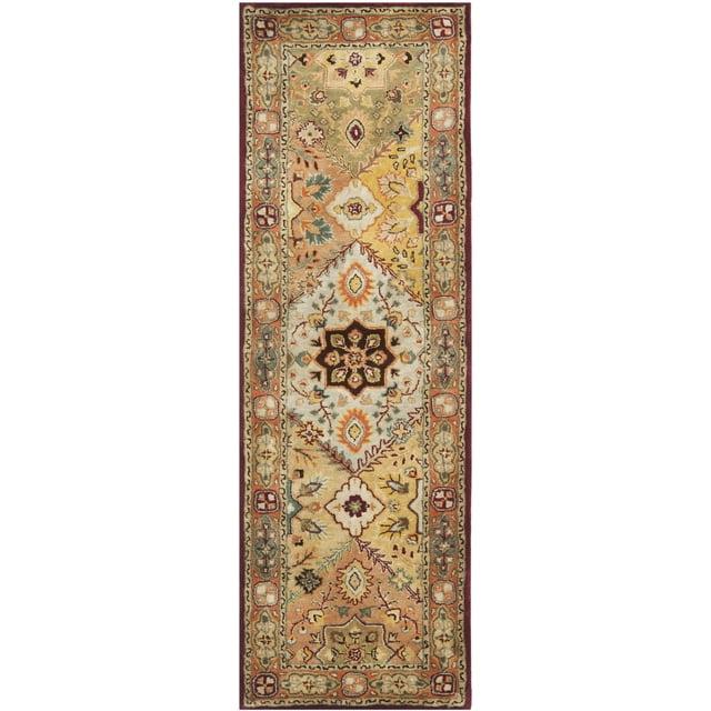 Persian Legend PL812 Hand Tufted Indoor Runner Rug - 2'6"x12' - Red/Rust - Safavieh