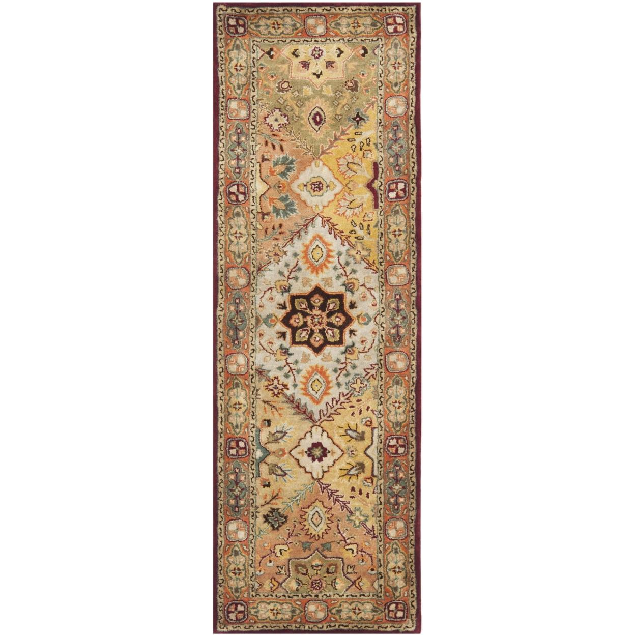 Safavieh Persian Legend Red and Rust Wool Runner Rug