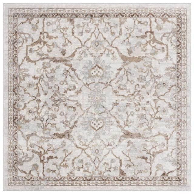 Palma PAM336 Power Loomed Indoor Area Rug - 5'3"x5'3" - Beige/Brown - Safavieh